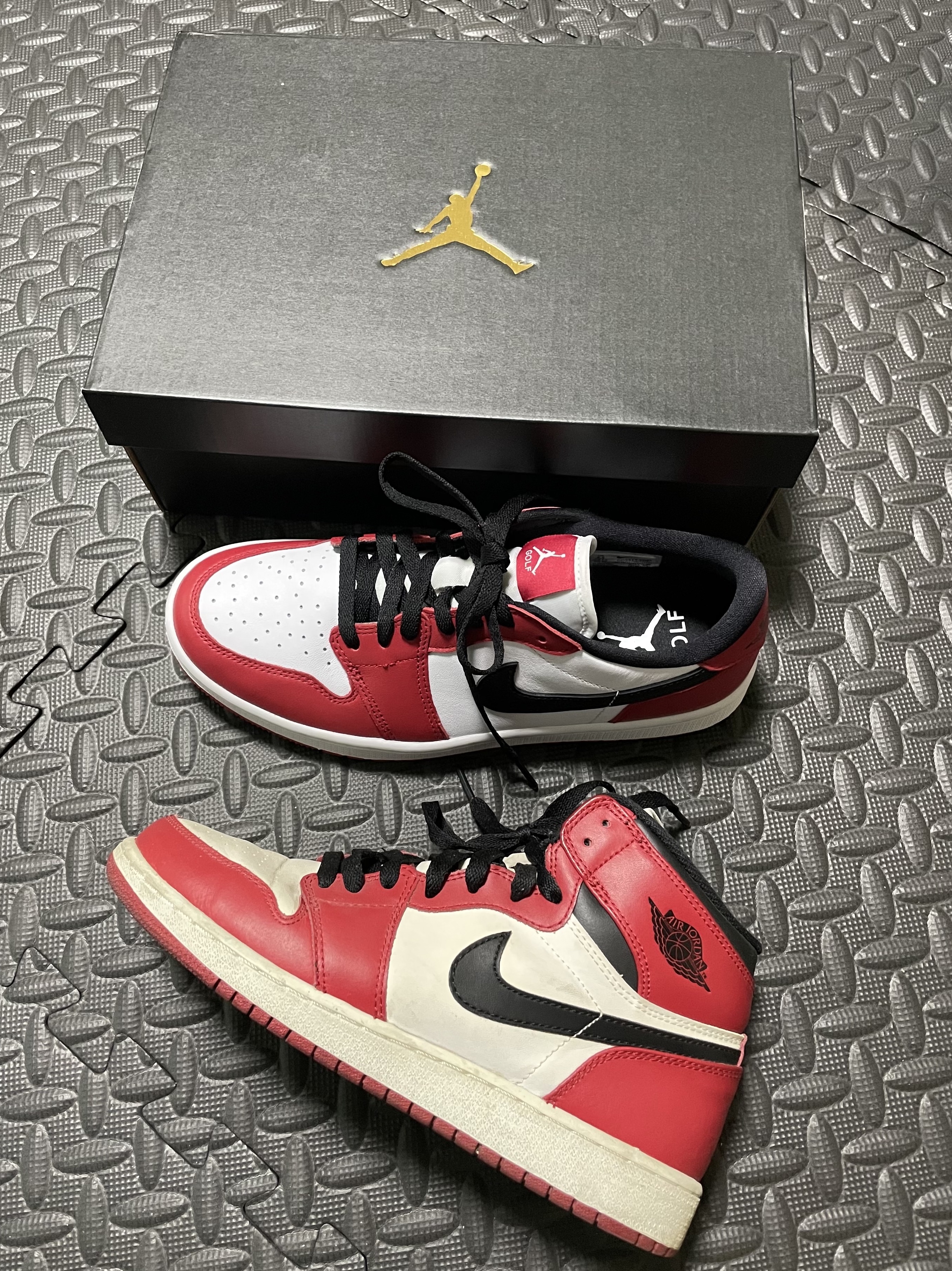 Jordan 1 Low Golf Chicago, Jordan 1 Retro Chicago 2013 착용 스타일
