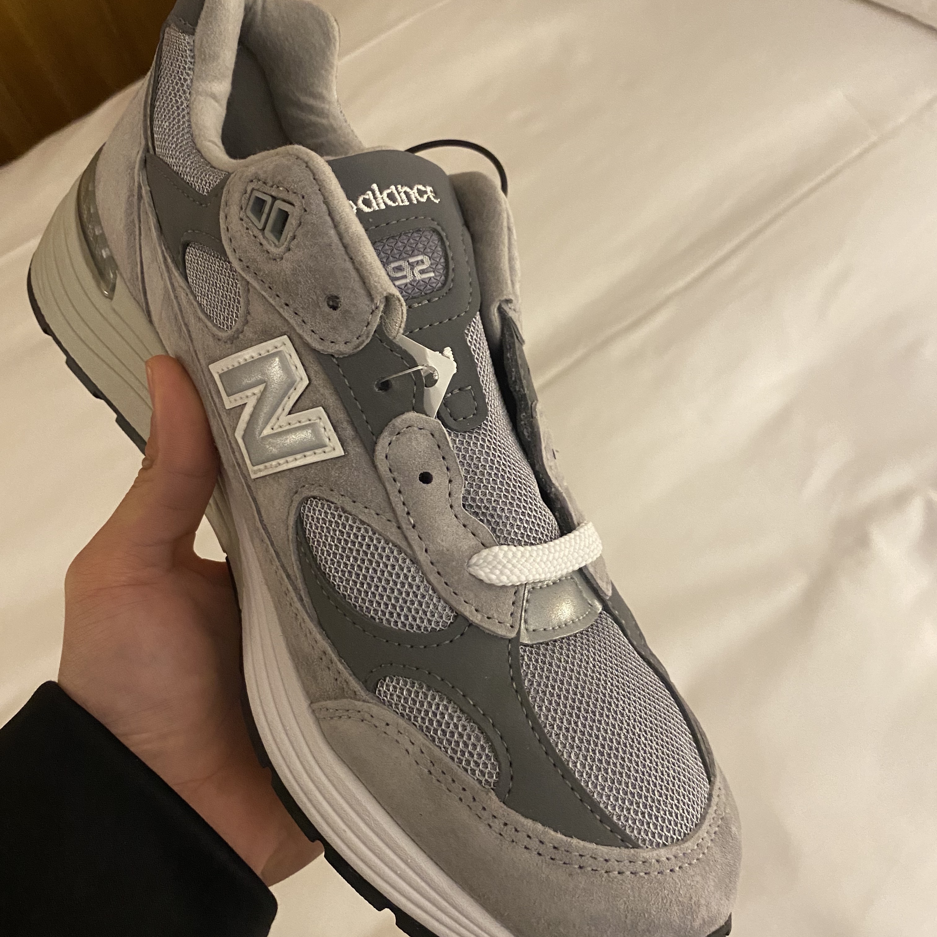 New Balance 992 Made in USA Grey - D Standard 착용 스타일 - 2