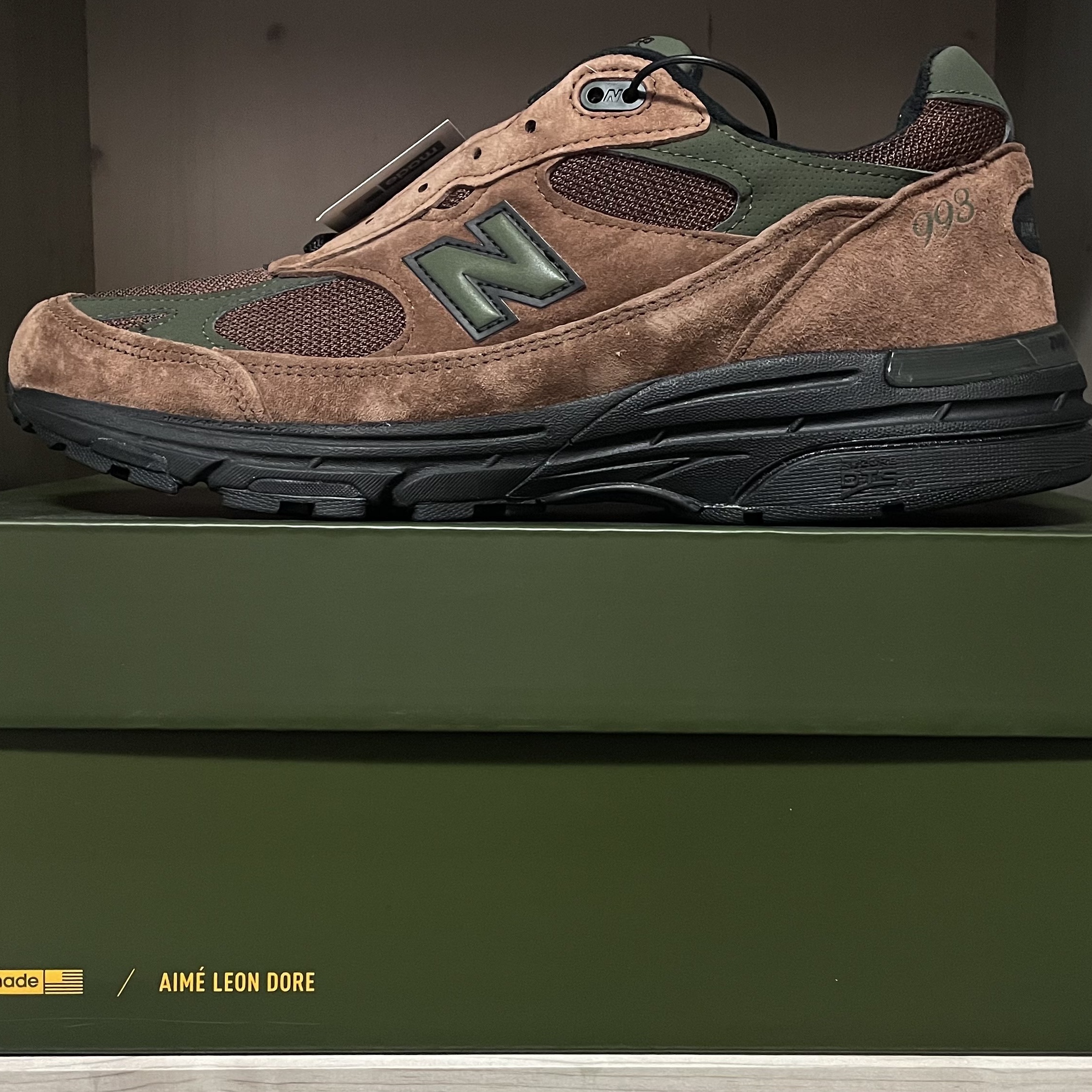 New Balance x Aime Leon Dore 993 Made in USA Brown 착용 스타일