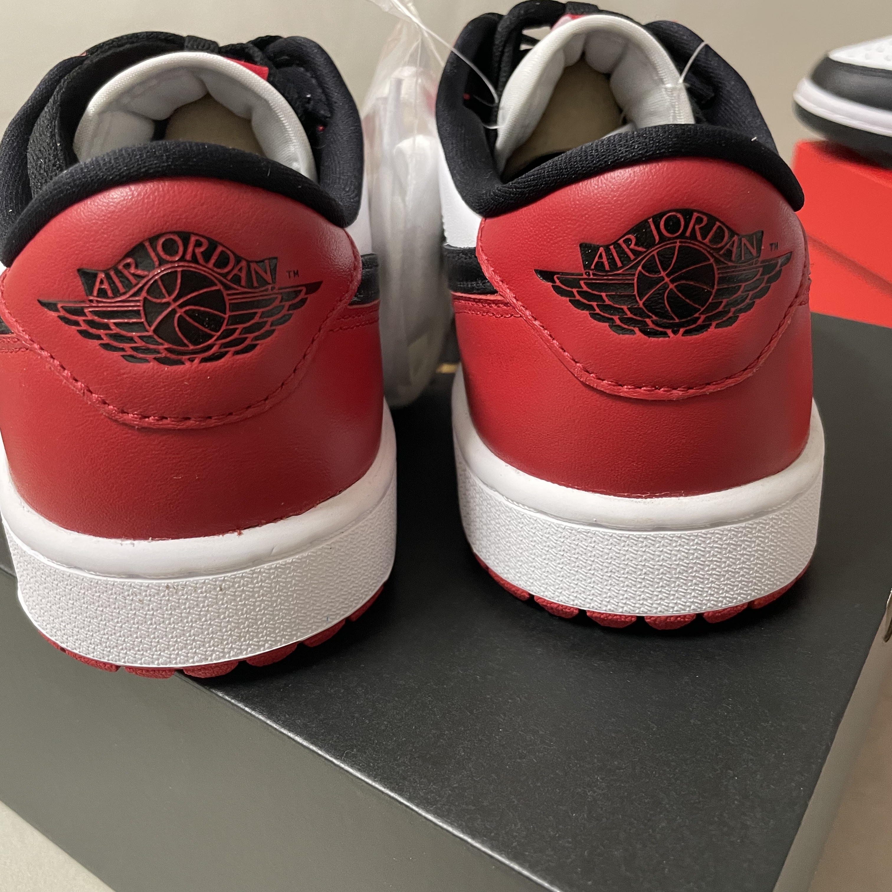 Jordan 1 Low Golf Chicago, Nike Dunk Low Retro Black 착용 스타일 - 4