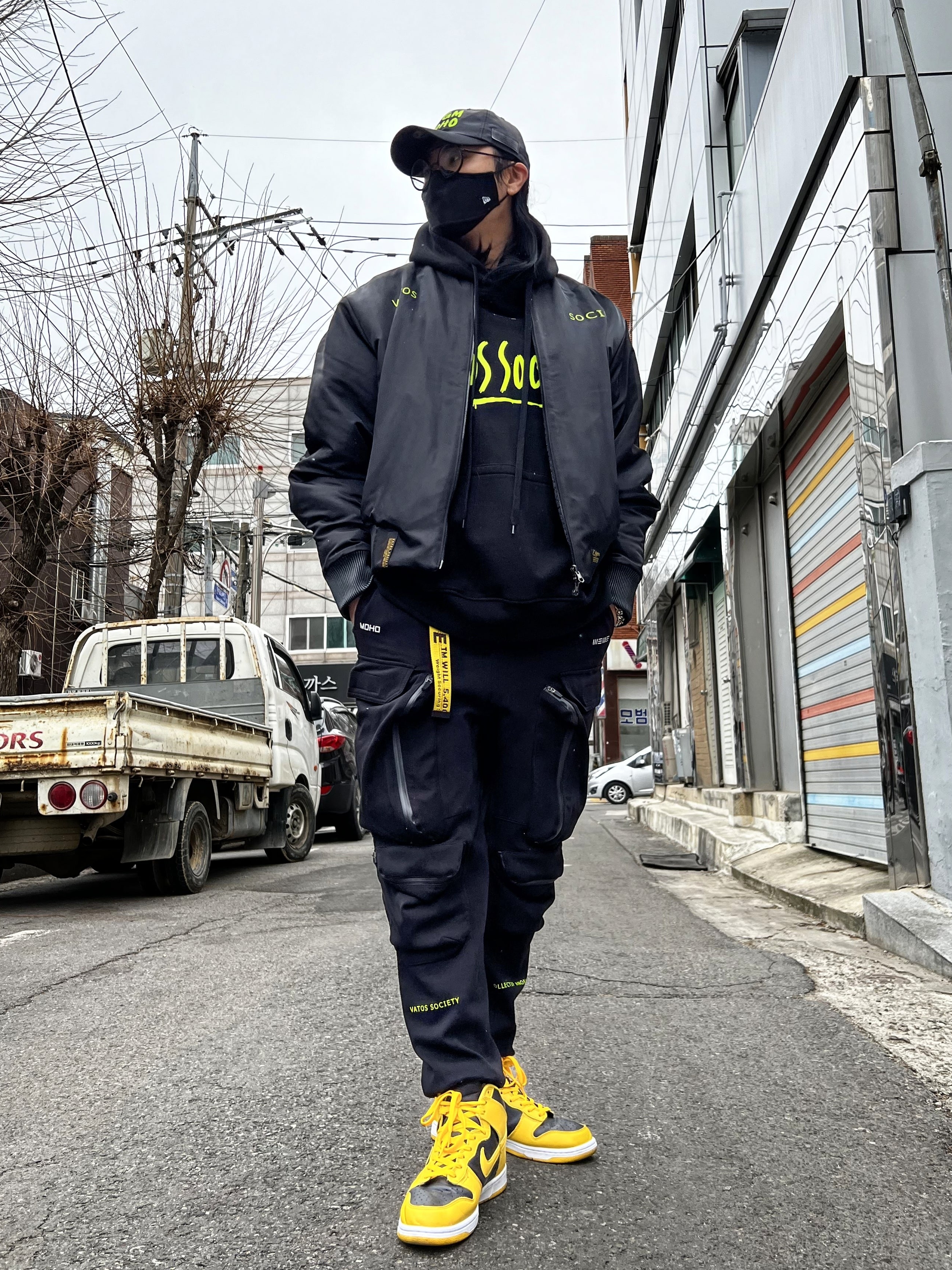 Nike Dunk High SP Varsity Maize 착용 스타일
