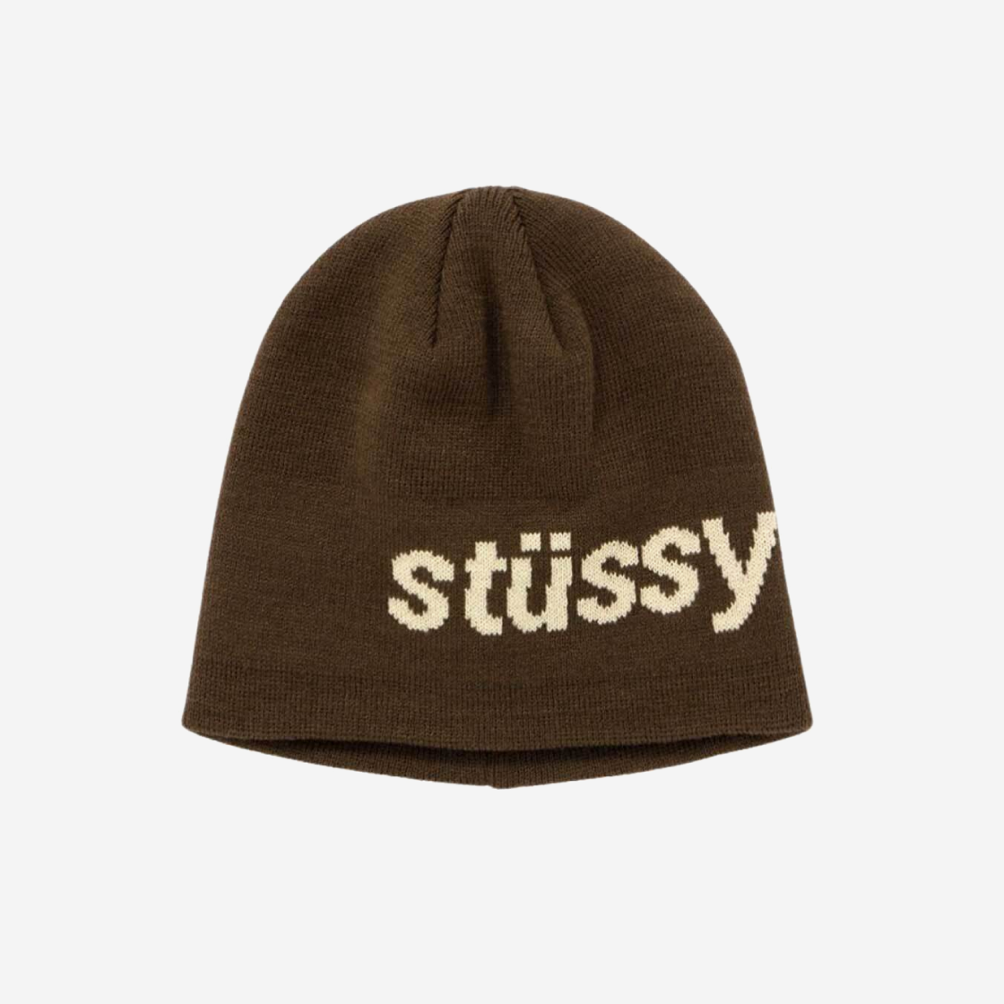 Stussy Helvetica Jacquard Beanie Brown 상세 이미지 1