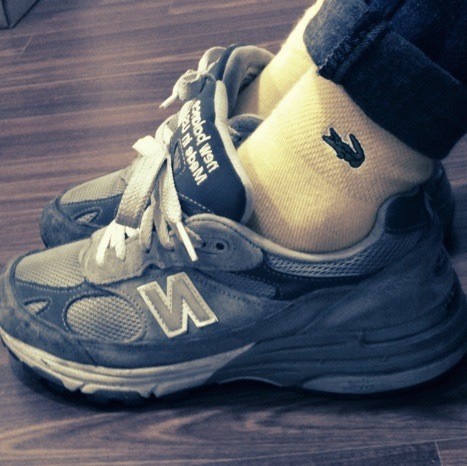 (W) New Balance 993 Made in USA Grey - 2A Narrow 착용 스타일