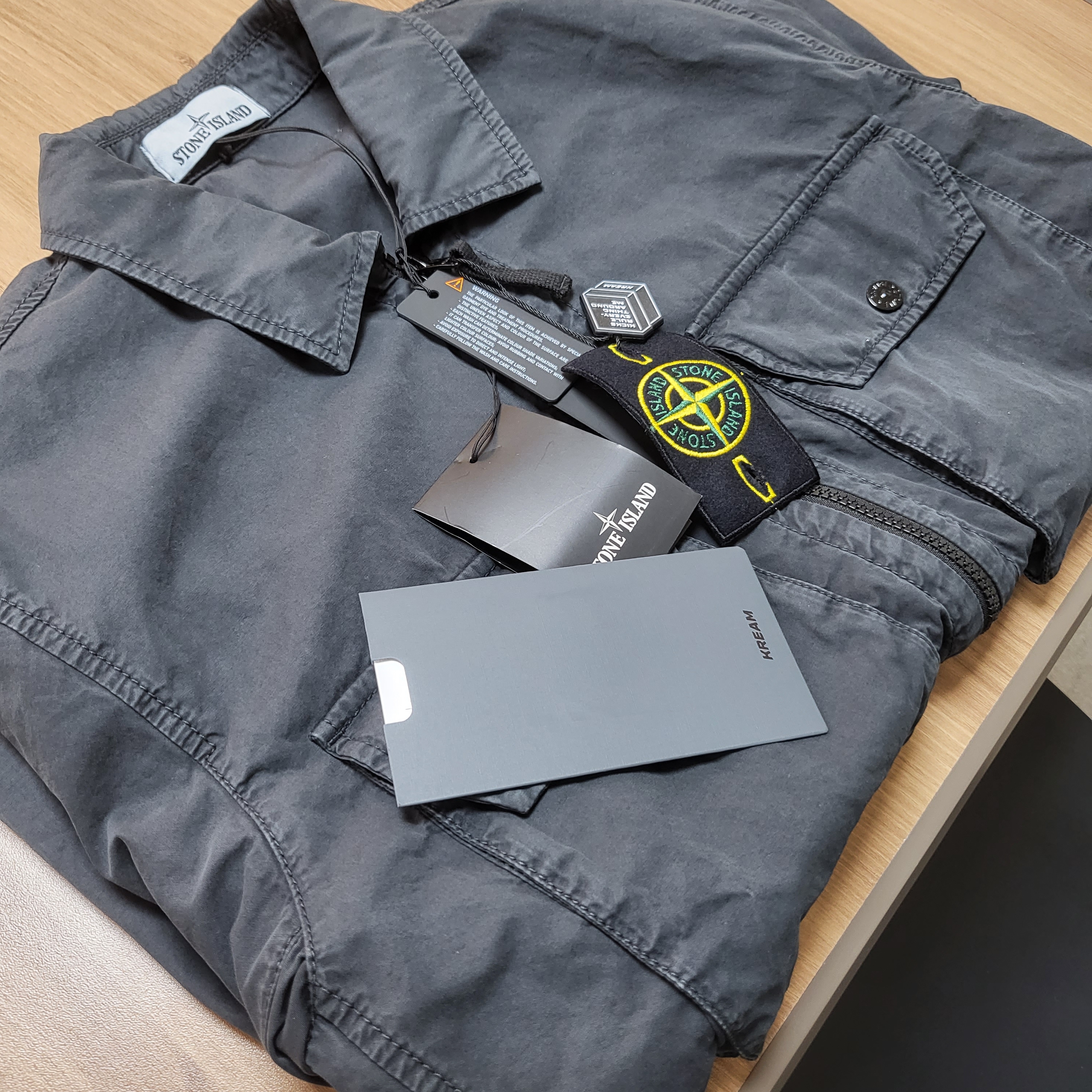 Stone Island 113WN T.CO+OLD Overshirt Steel Grey - 21FW 착용 스타일