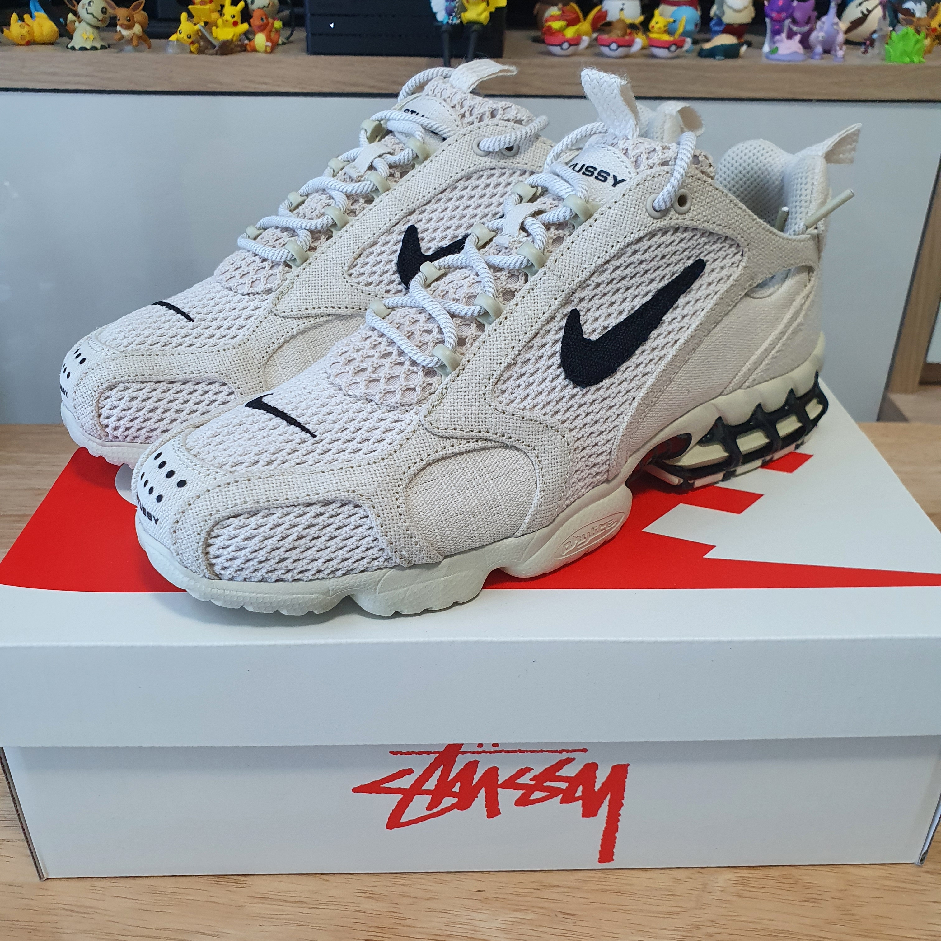 Nike x Stussy Air Zoom Spiridon Cage 2 Fossil 착용 스타일