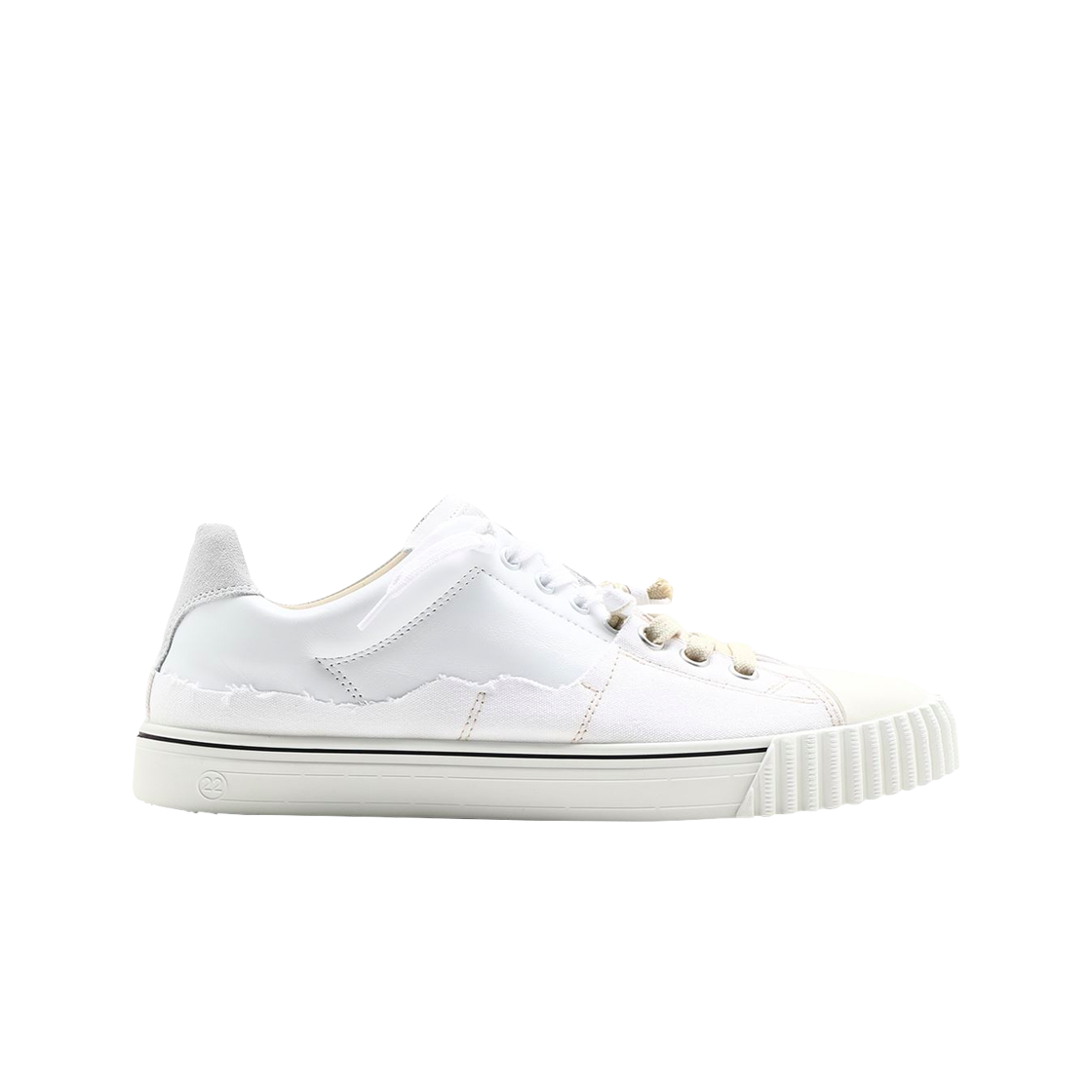 메종 마르지엘라 에볼루션 스플라이스드 로우탑 스니커즈 화이트