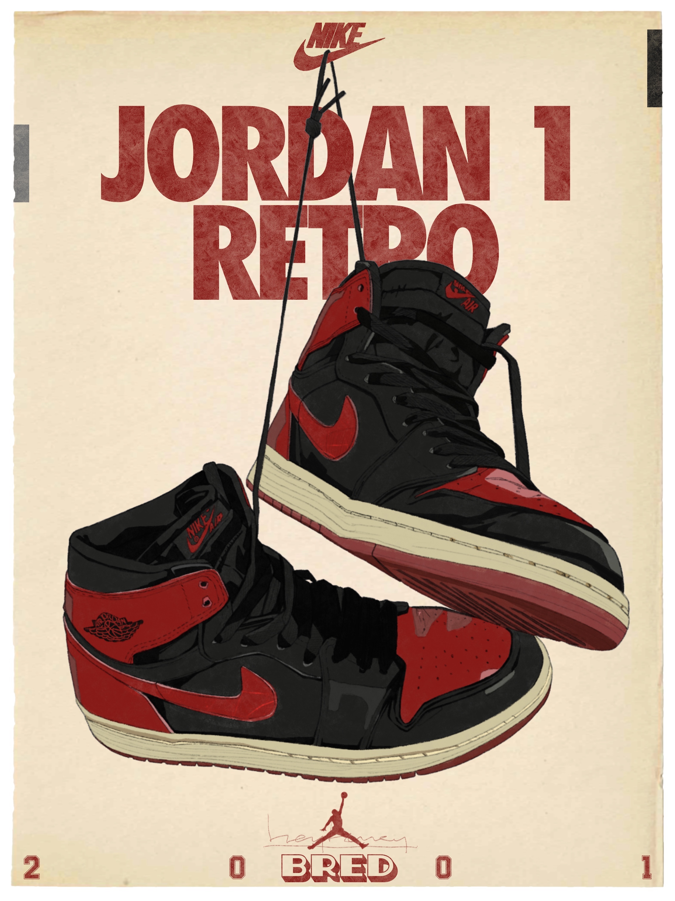 Jordan 1 Retro Bred 2001 착용 스타일 - 1