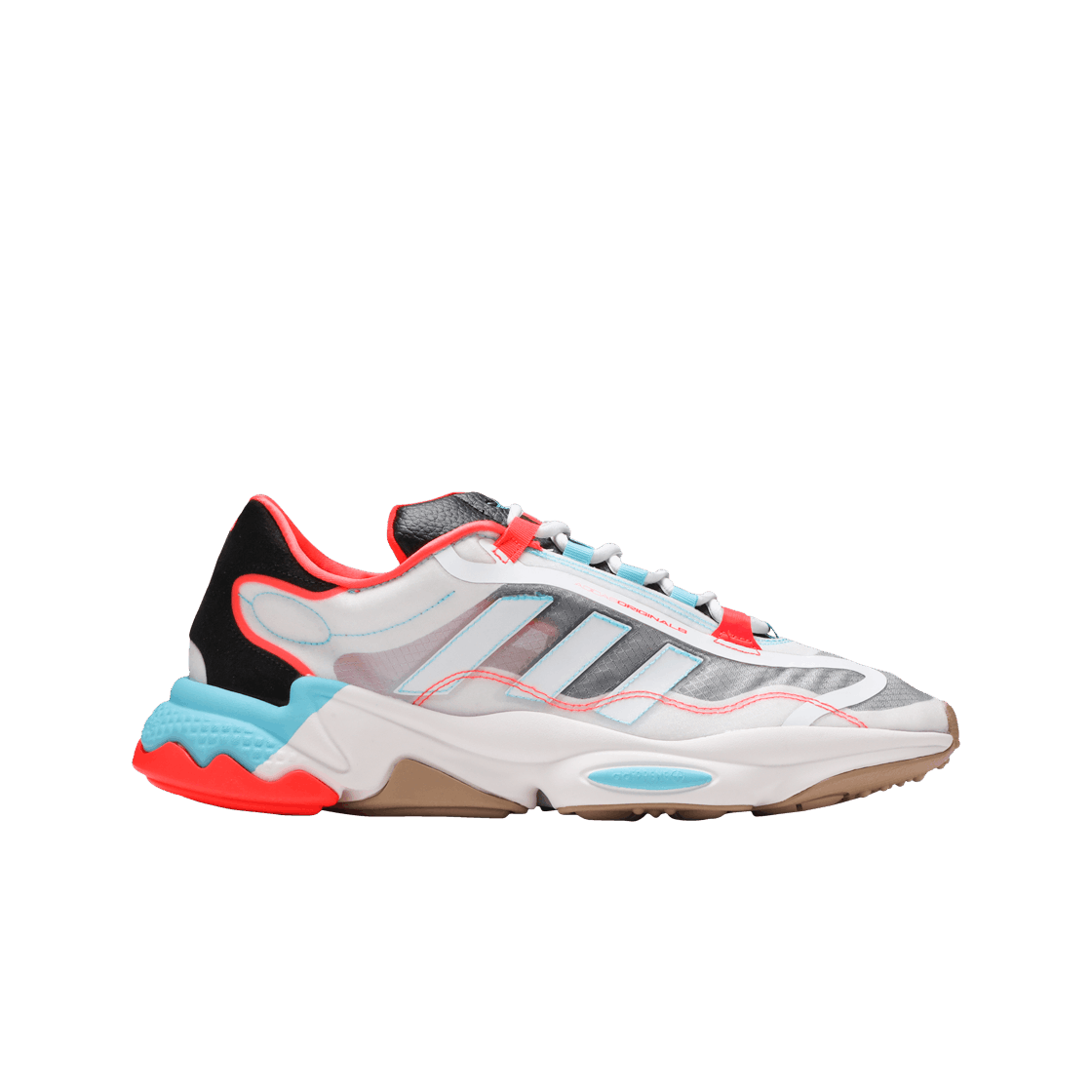 아디다스 오즈위고 퓨어 화이트 브라이트 시안 솔라 레드(Adidas Ozweego Pure White Bright Cyan Solar Red)