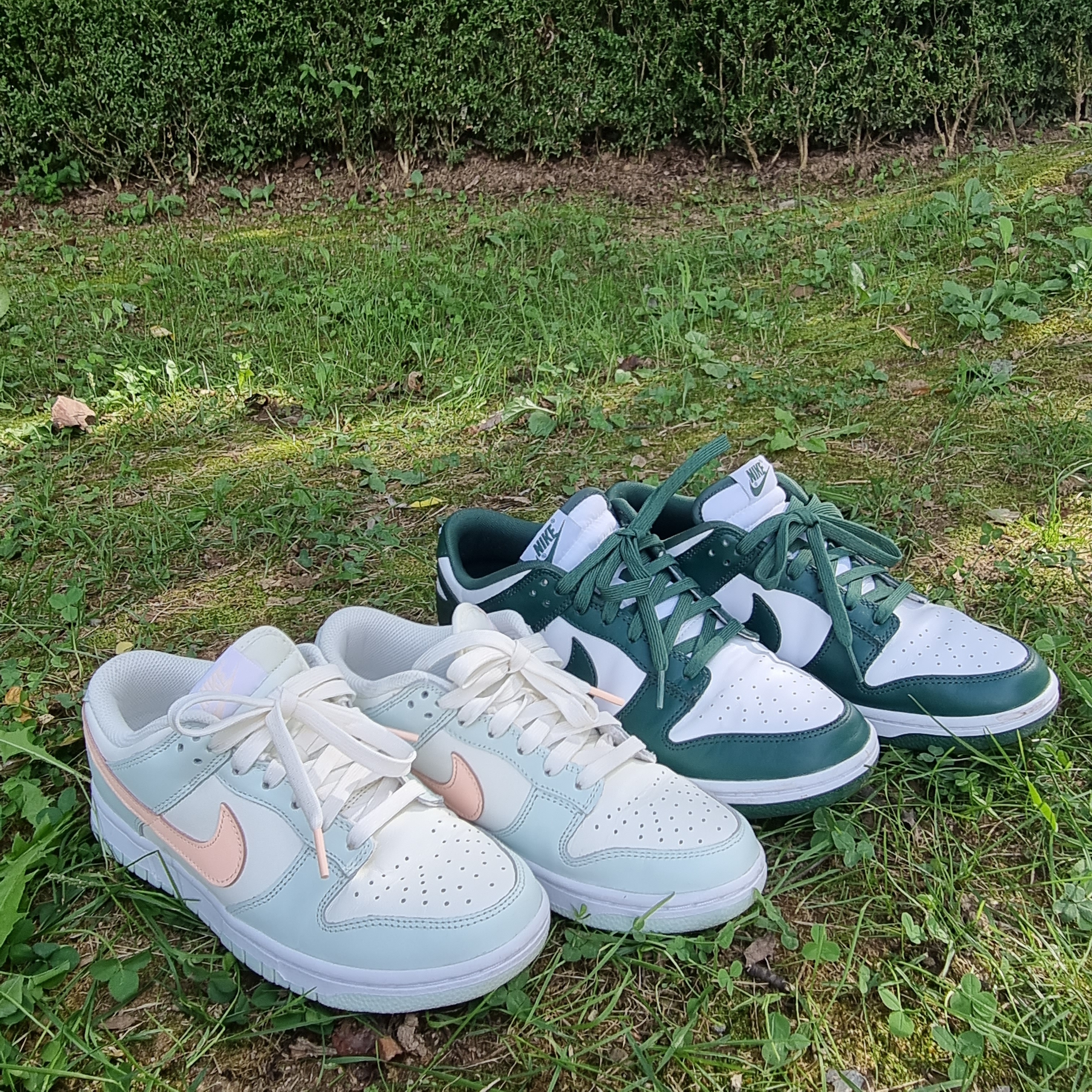 Nike Dunk Low Retro Varsity Green, (W) Nike Dunk Low Barely Green 착용 스타일