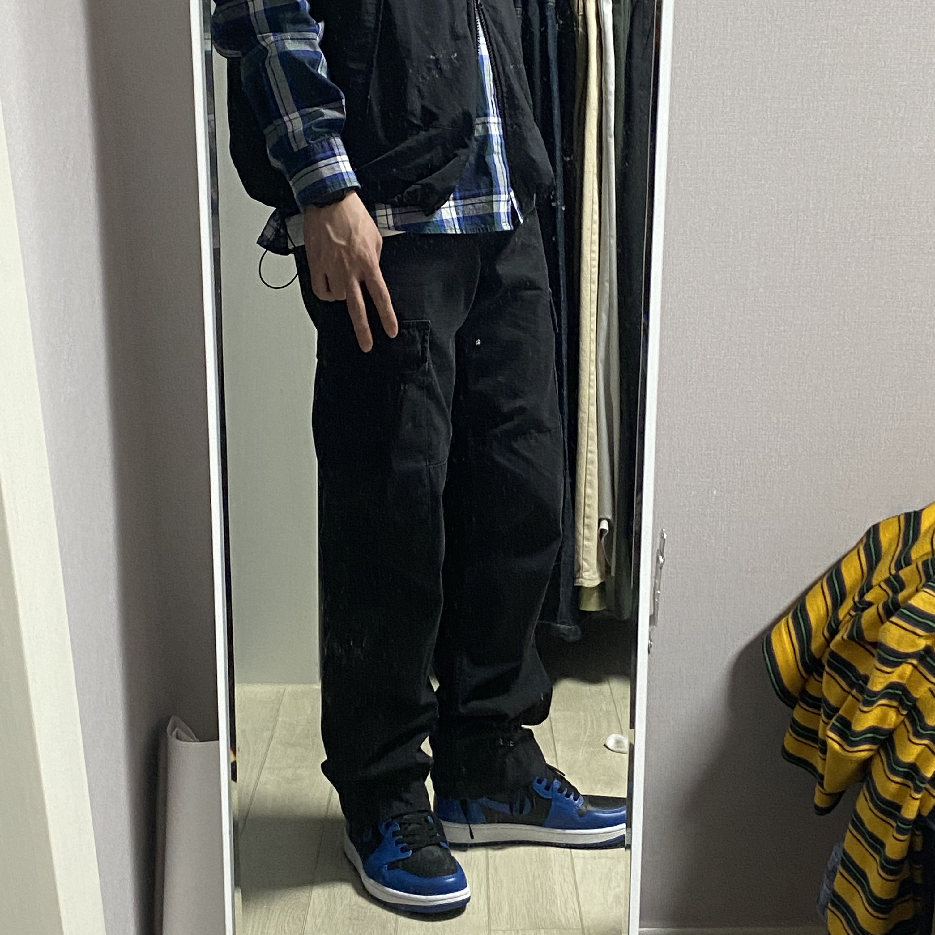 Jordan 1 Retro High OG Dark Marina Blue 착용 스타일 - 1