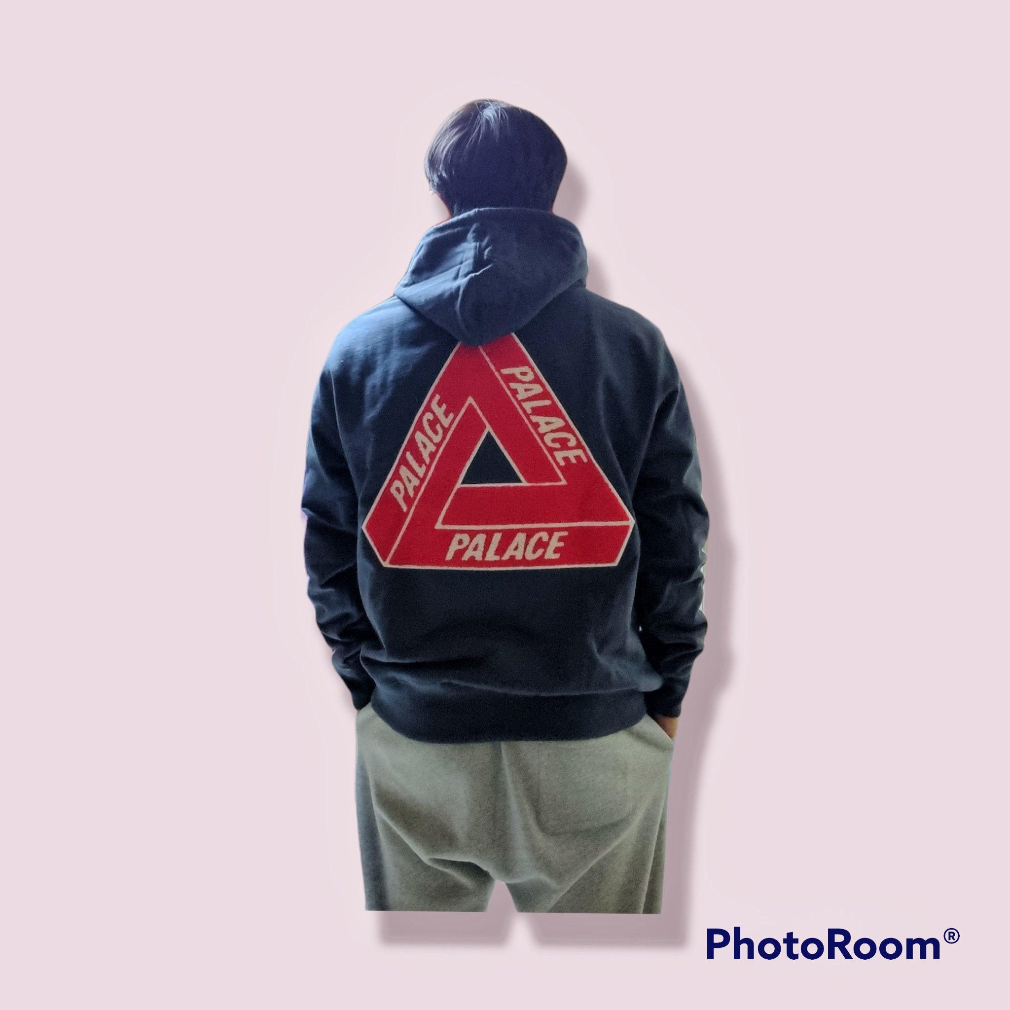 Palace Tri-Chenille Hood Navy - 21FW 착용 스타일