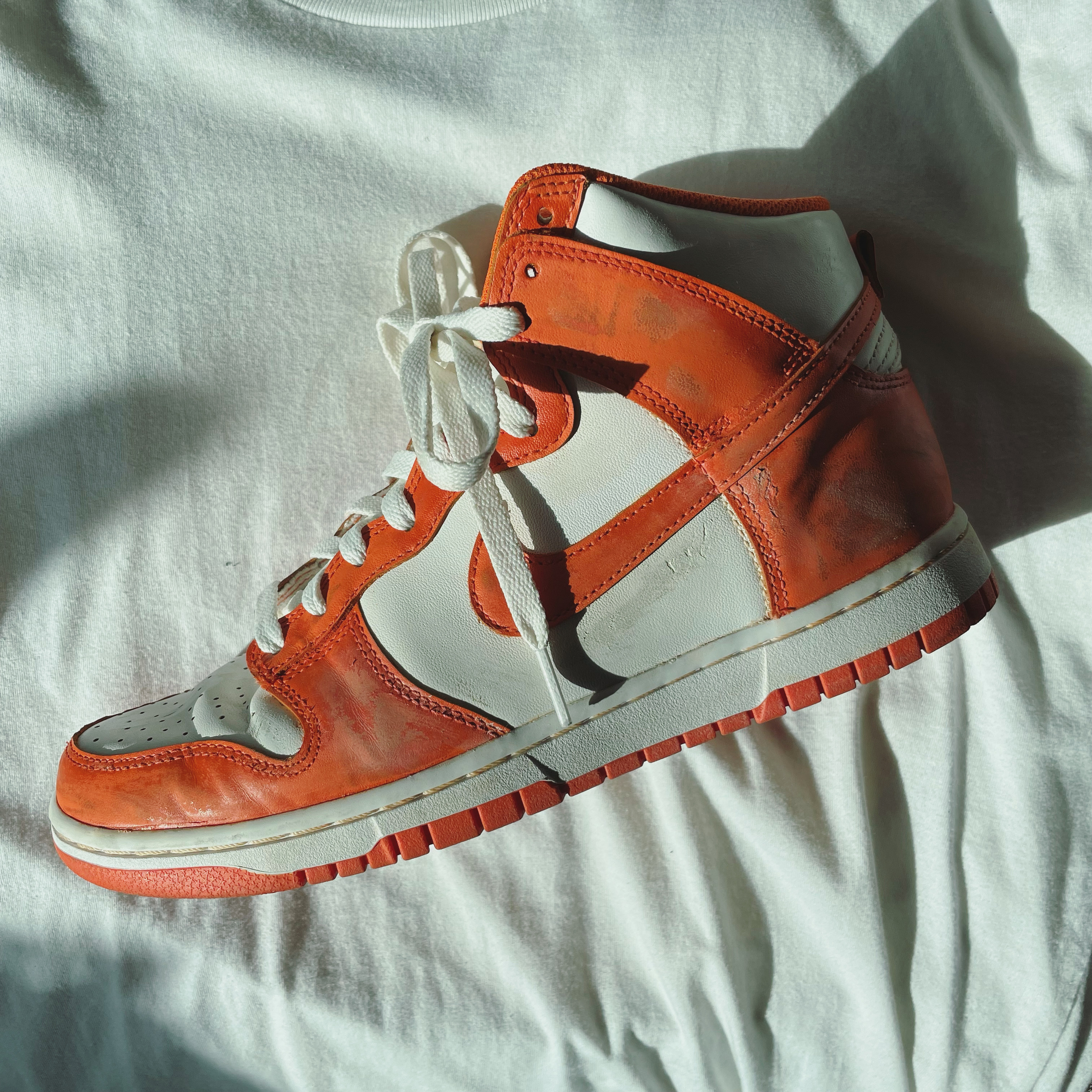 Nike Dunk High Retro Orange Blaze, (GS) Nike Dunk High Orange Blaze 착용 스타일