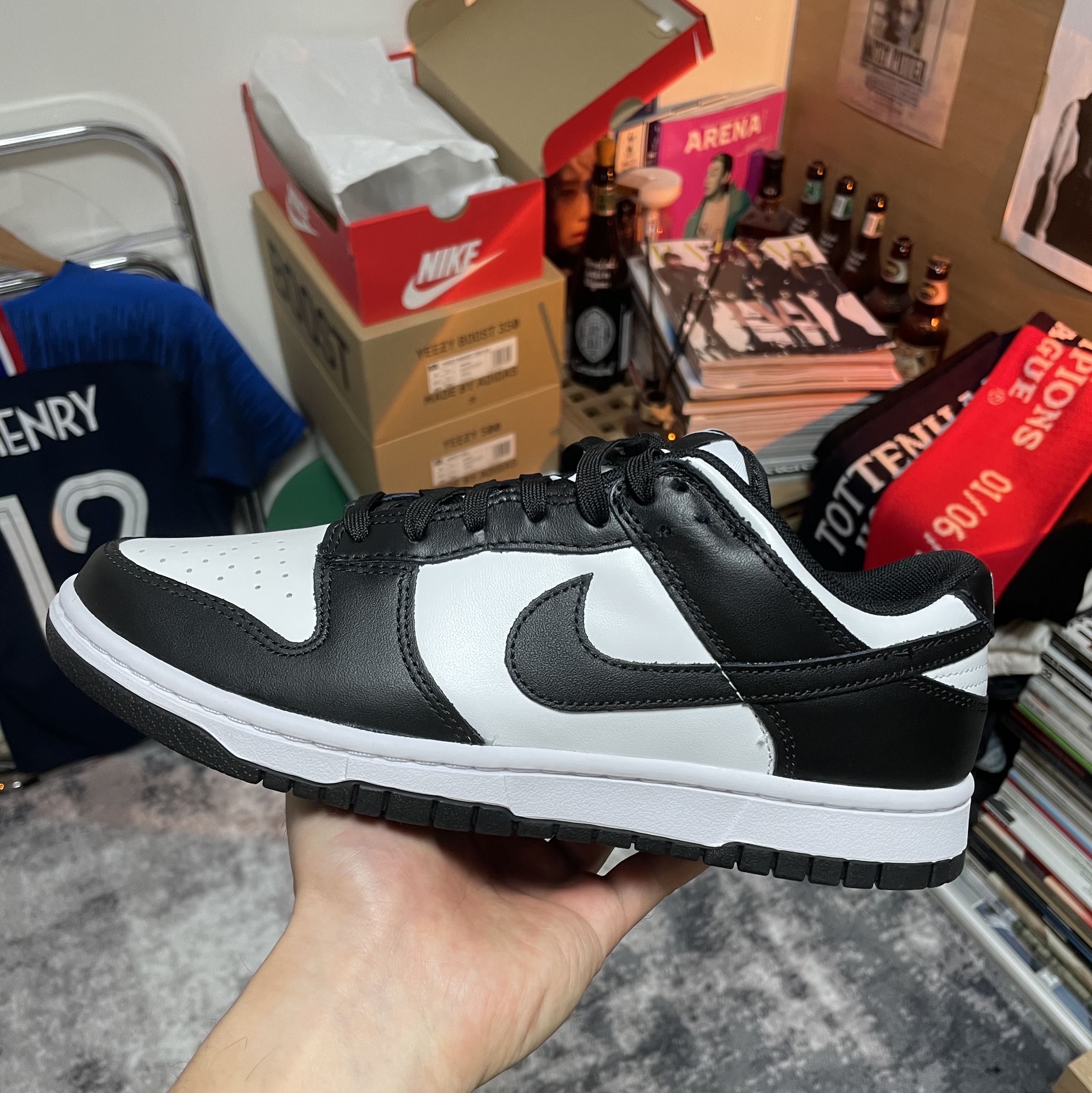 Nike Dunk Low Retro Black, (W) Nike Dunk Low Black 착용 스타일 - 2