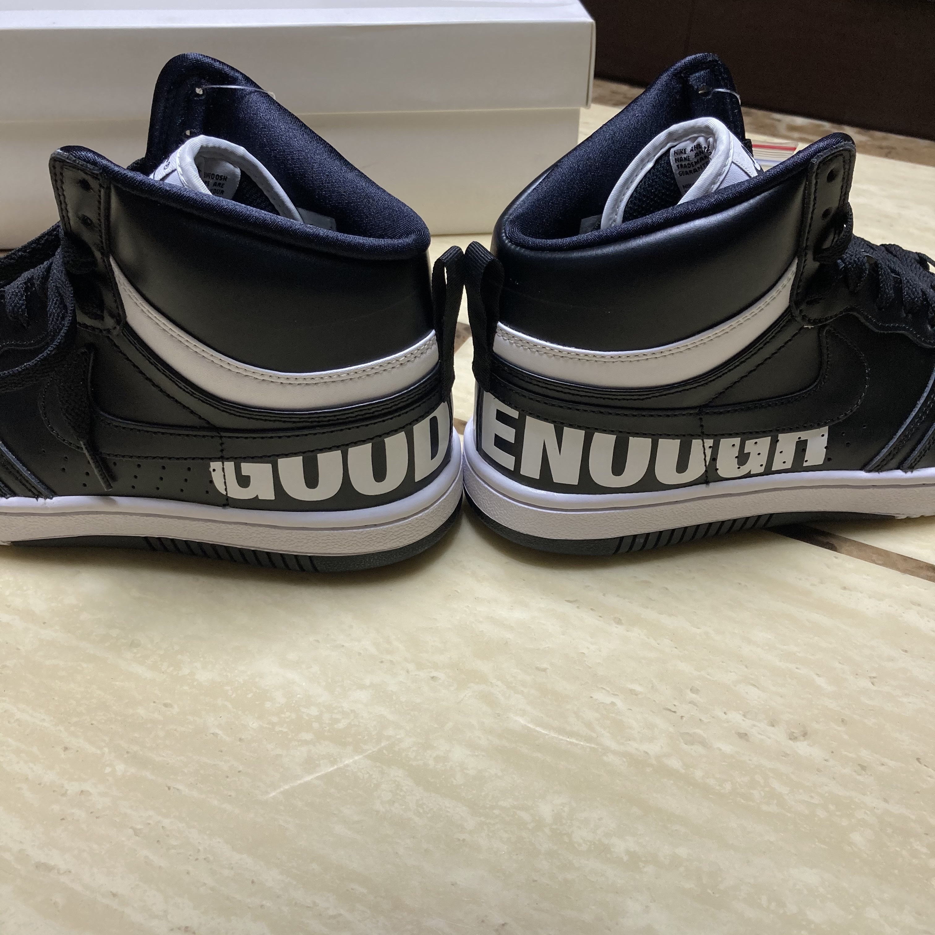 Nike x Goodenough x Fragment Court Force Mid SP Black White 착용 스타일 - 4