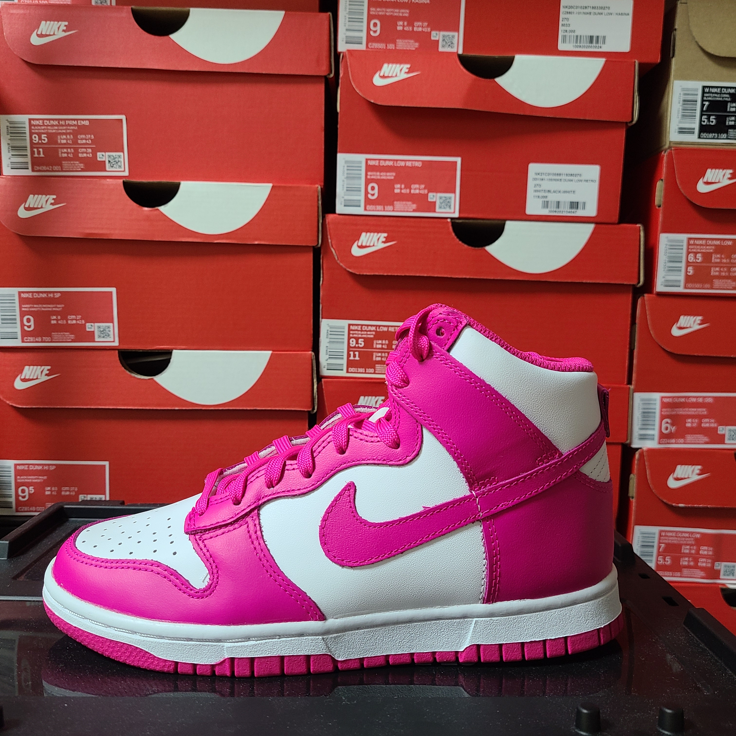 (W) Nike Dunk High Pink Prime 착용 스타일
