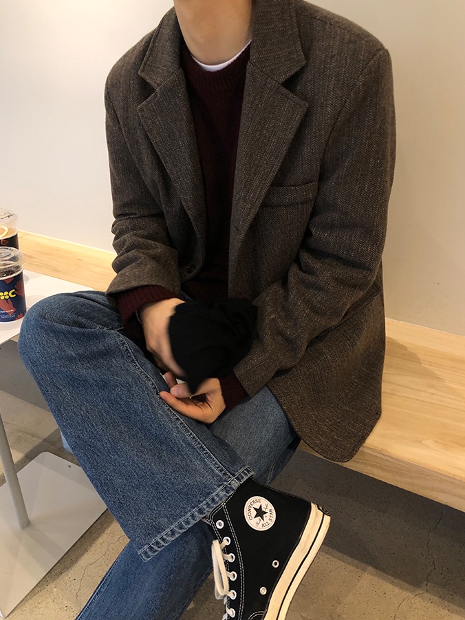 Converse Chuck 70 Hi Black 착용 스타일 - 1