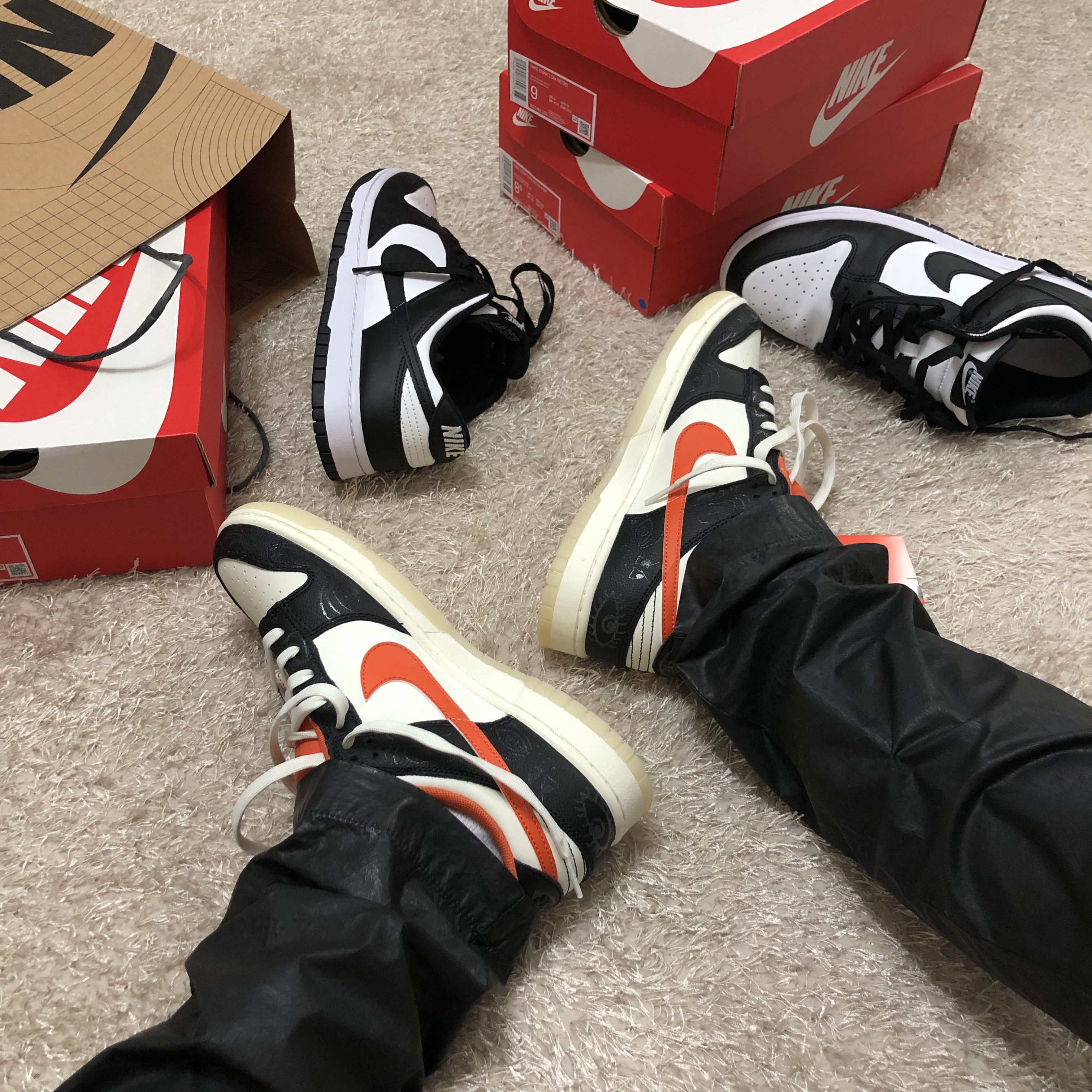 Nike Dunk Low Retro PRM Halloween, Nike Dunk Low Retro Black 착용 스타일