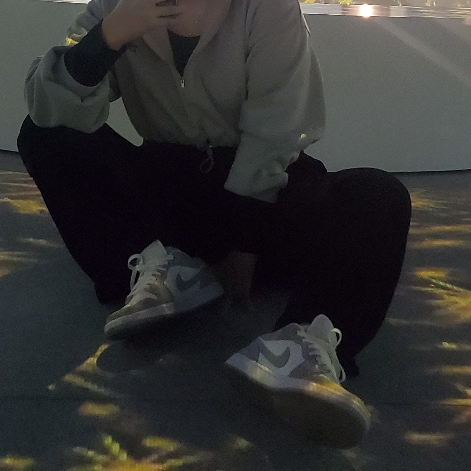 (W) Jordan 1 Low White Wolf Grey 착용 스타일