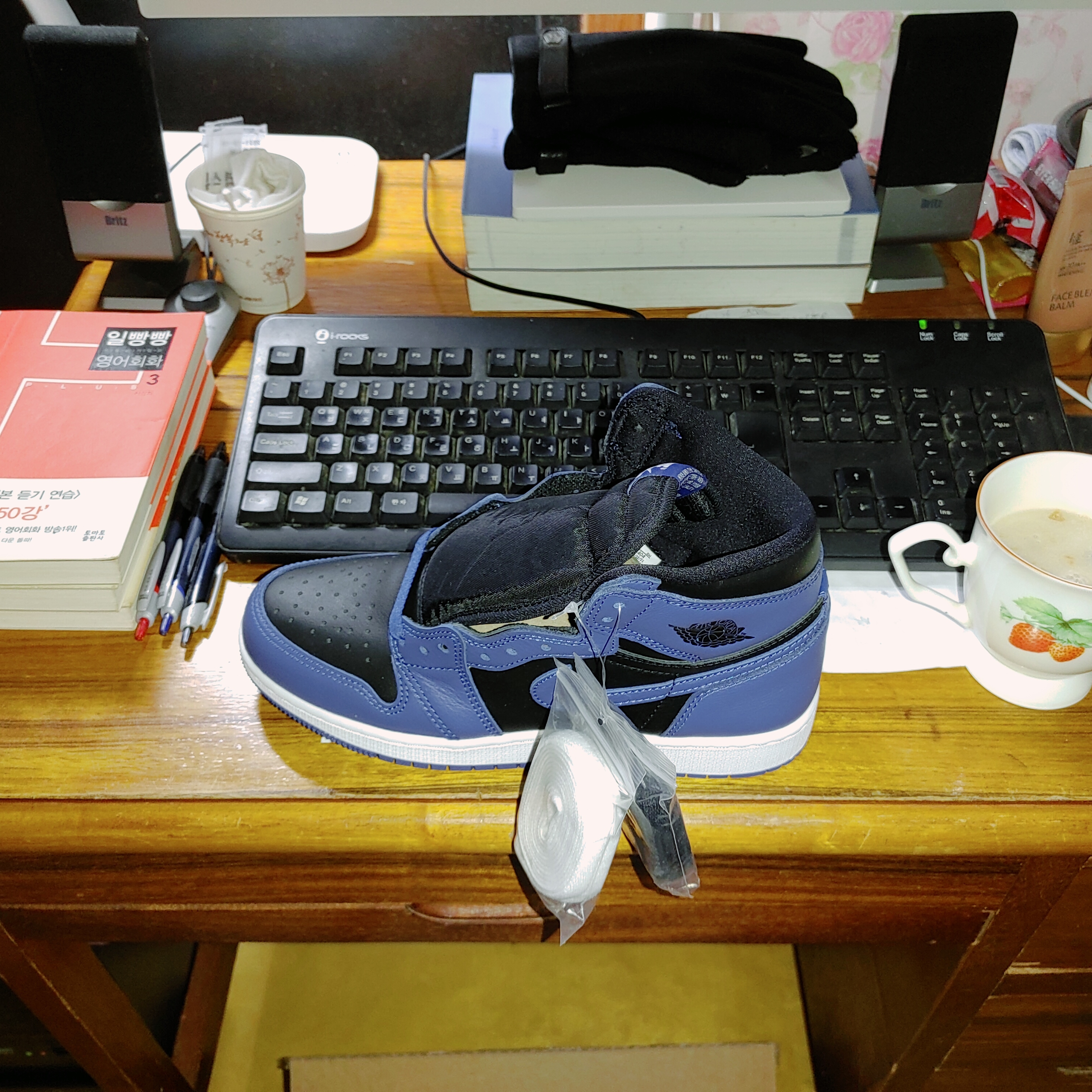 (GS) Jordan 1 Retro High OG Dark Marina Blue 착용 스타일 - 2