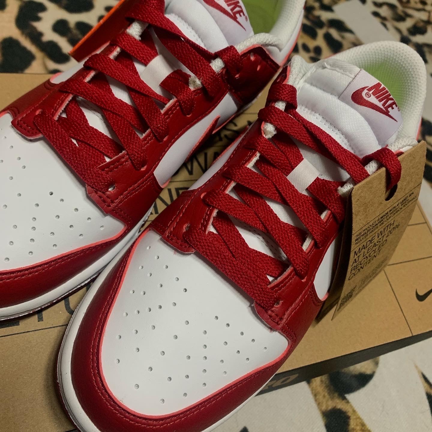 (W) Nike Dunk Low Next Nature Gym Red 착용 스타일