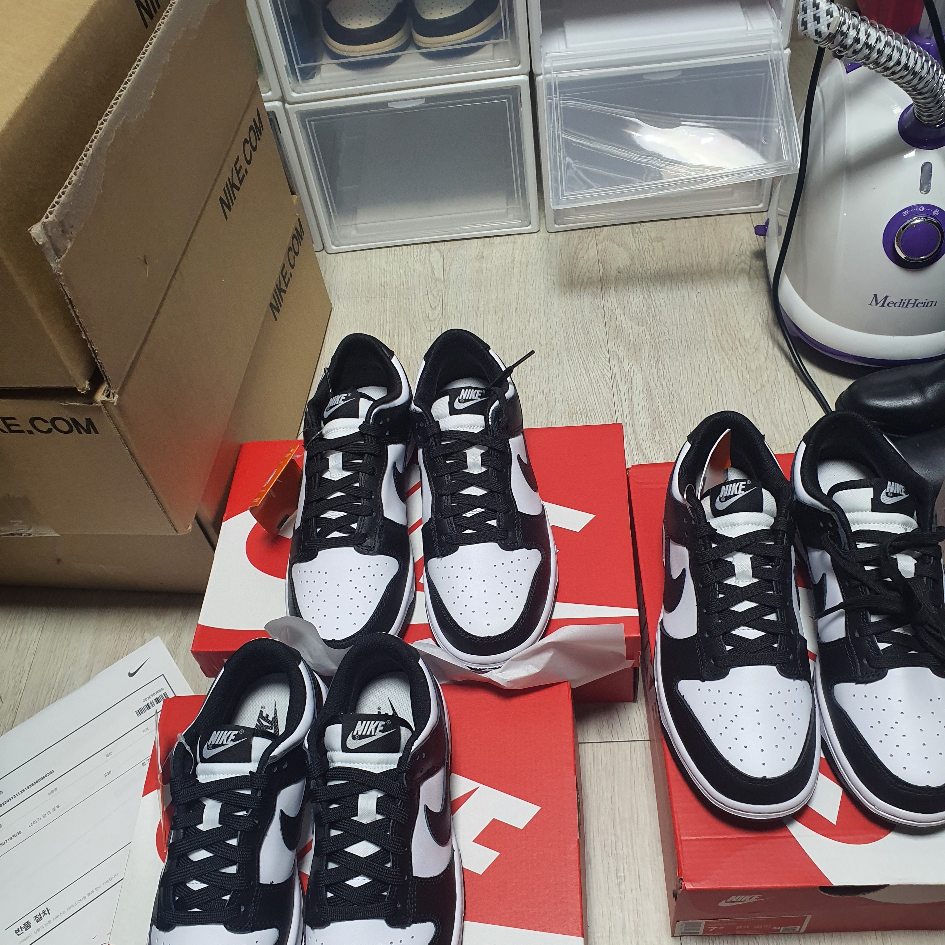 Nike Dunk Low Retro Black, Nike x Ambush Dunk High Black 착용 스타일 - 2