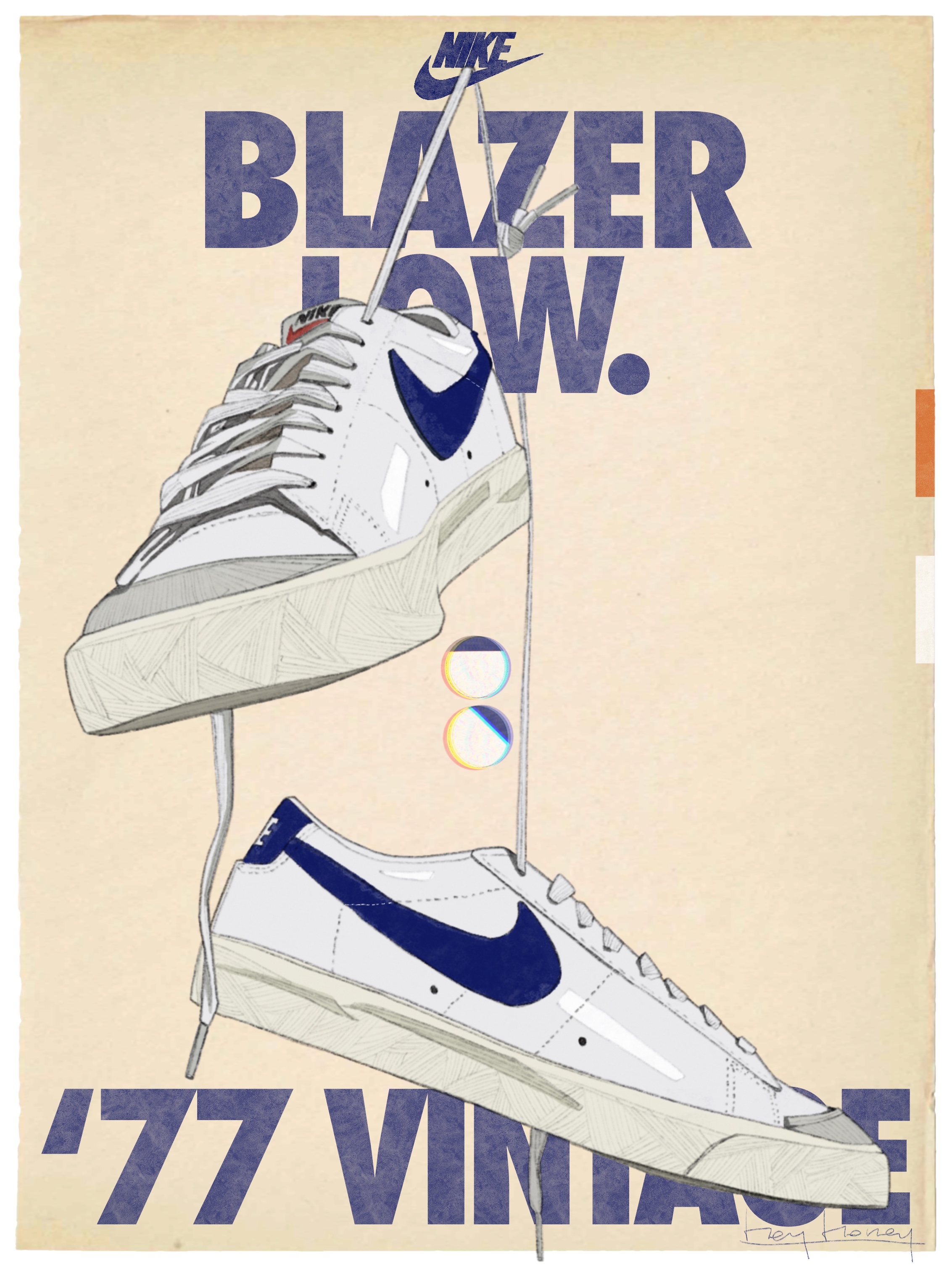 Nike Blazer Low '77 Vintage Black 착용 스타일 - 1