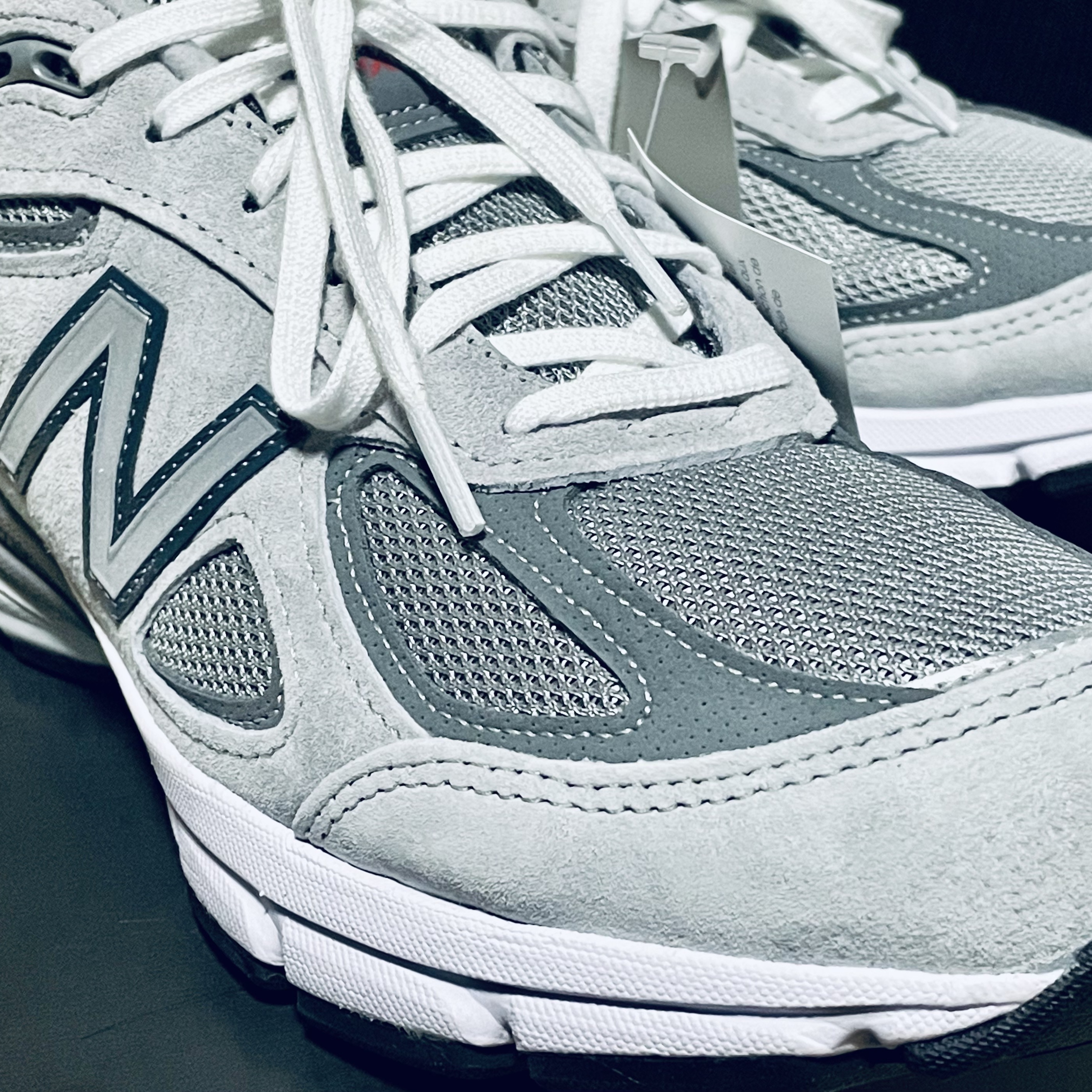 New Balance 990vs4 Made in USA Grey 착용 스타일 - 4