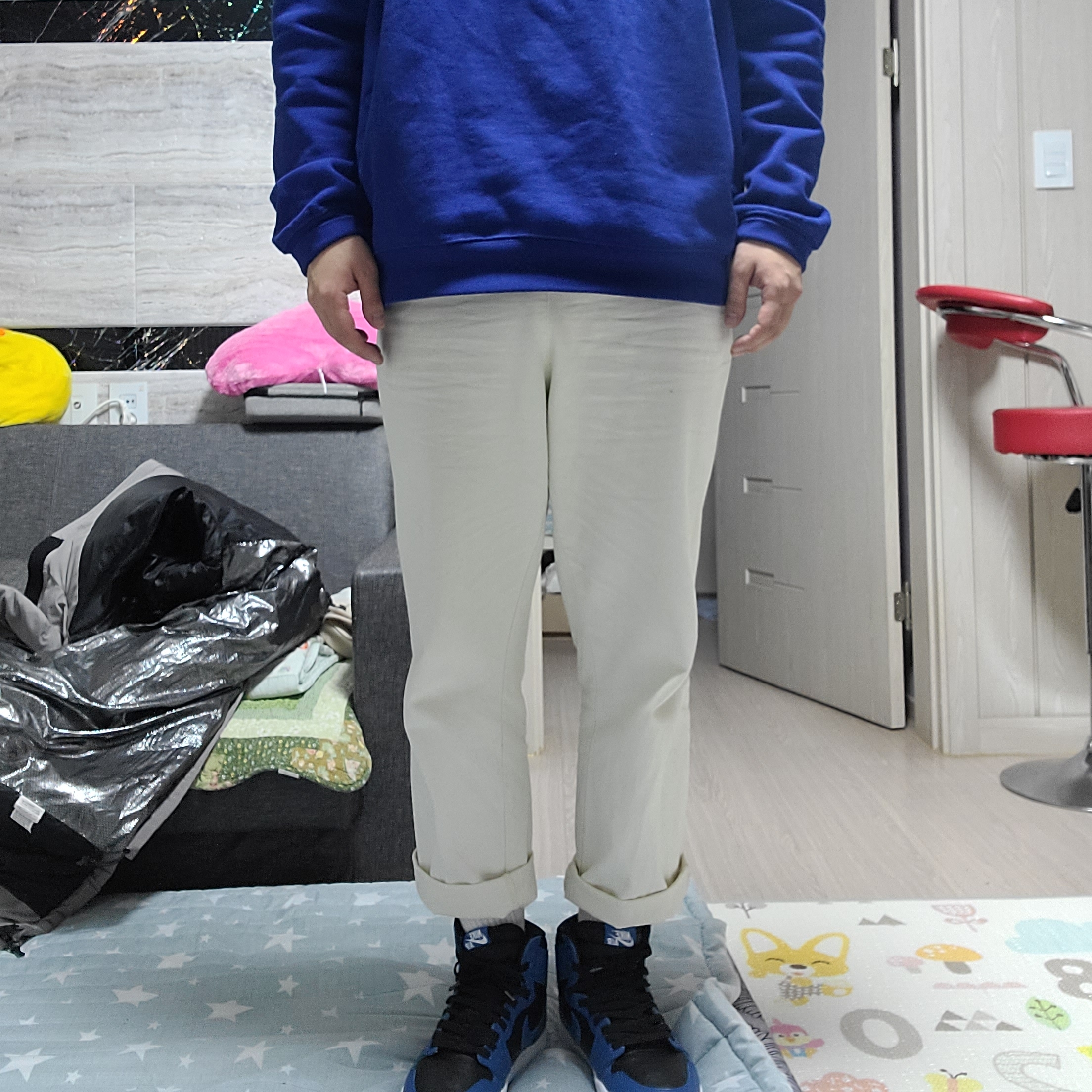 Jordan 1 Retro High OG Dark Marina Blue 착용 스타일 - 2