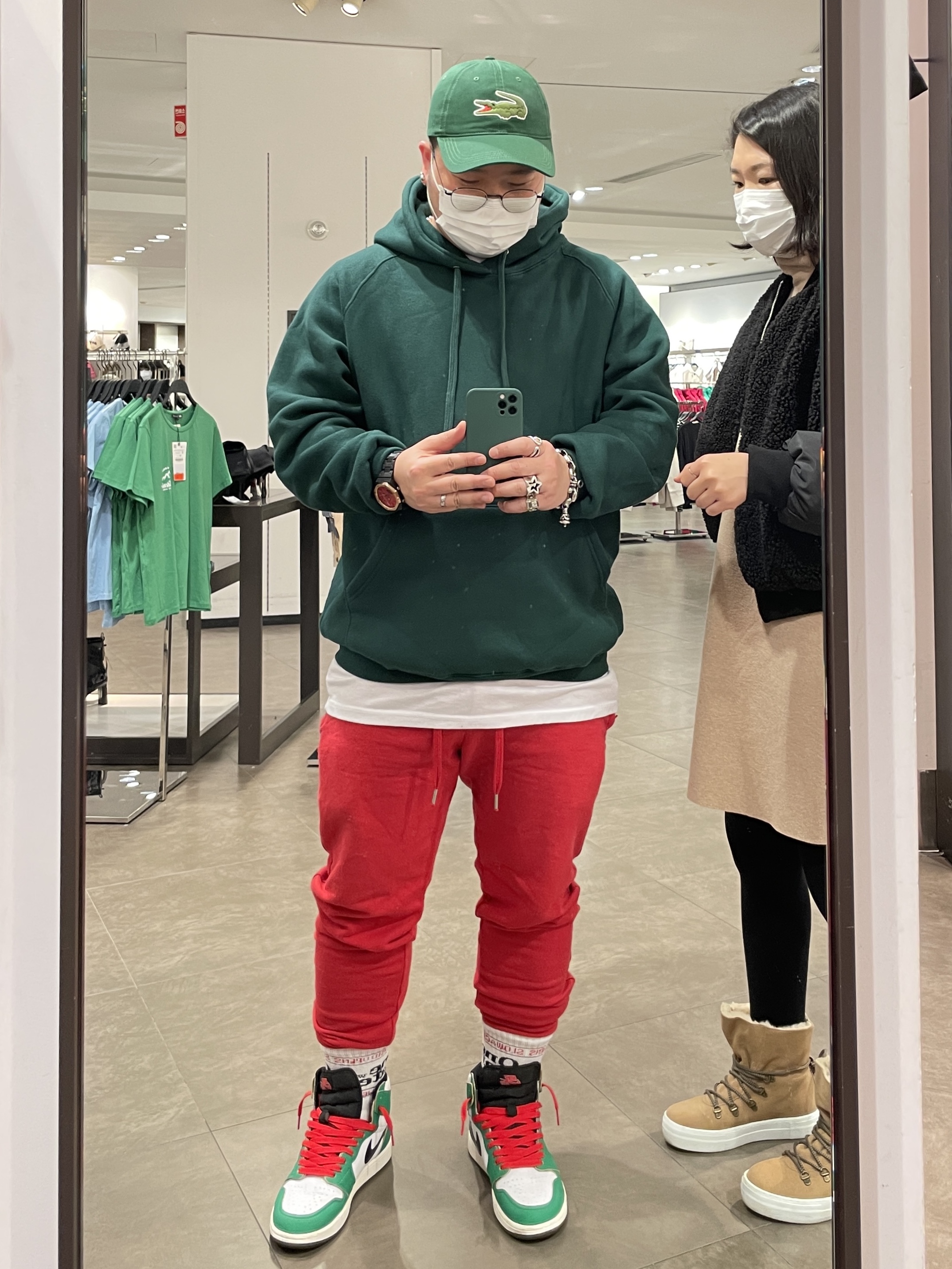 (W) Jordan 1 Retro High OG Lucky Green 착용 스타일