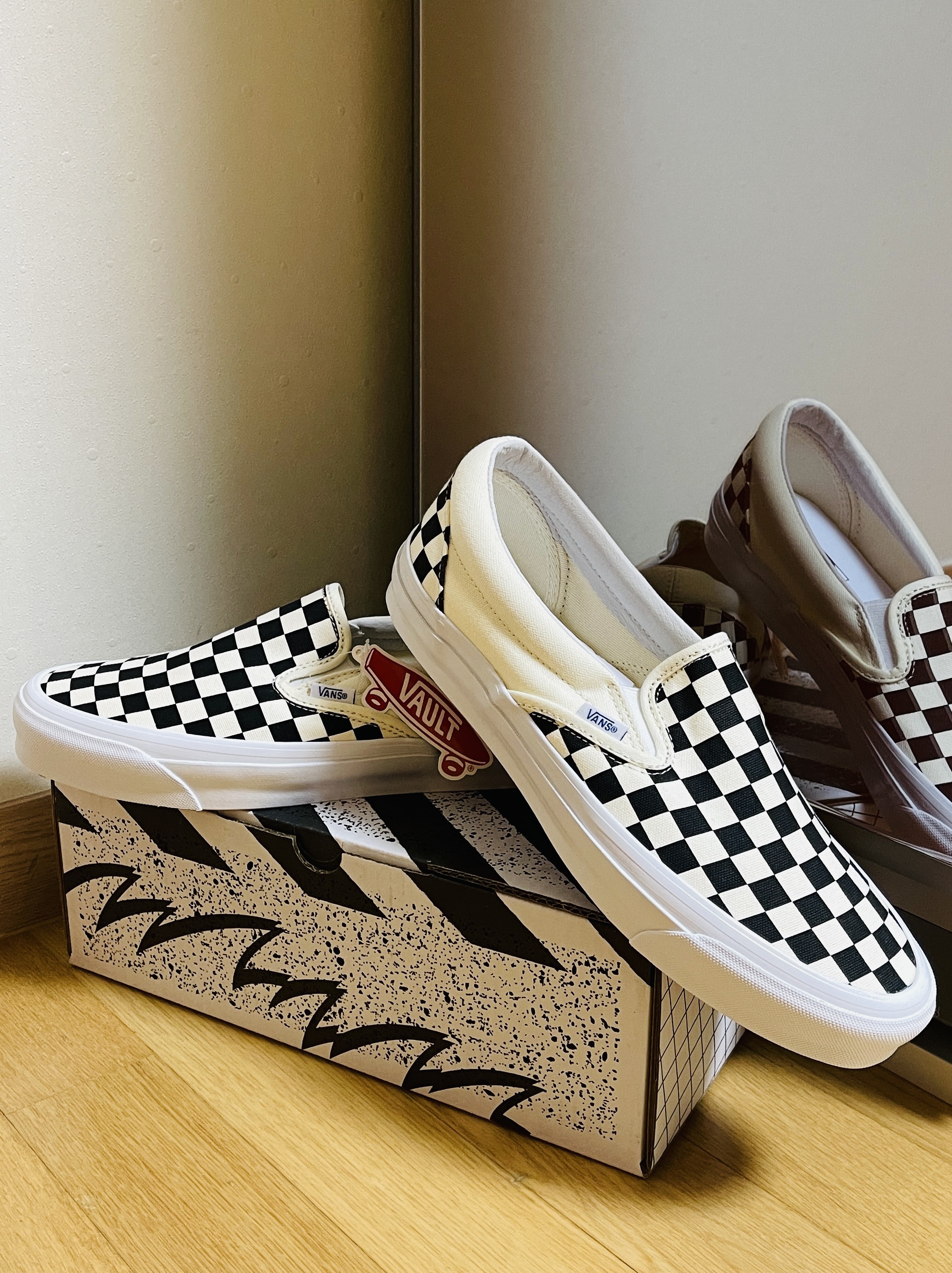 Vans Vault OG Classic Slip-On Checkerboard 착용 스타일