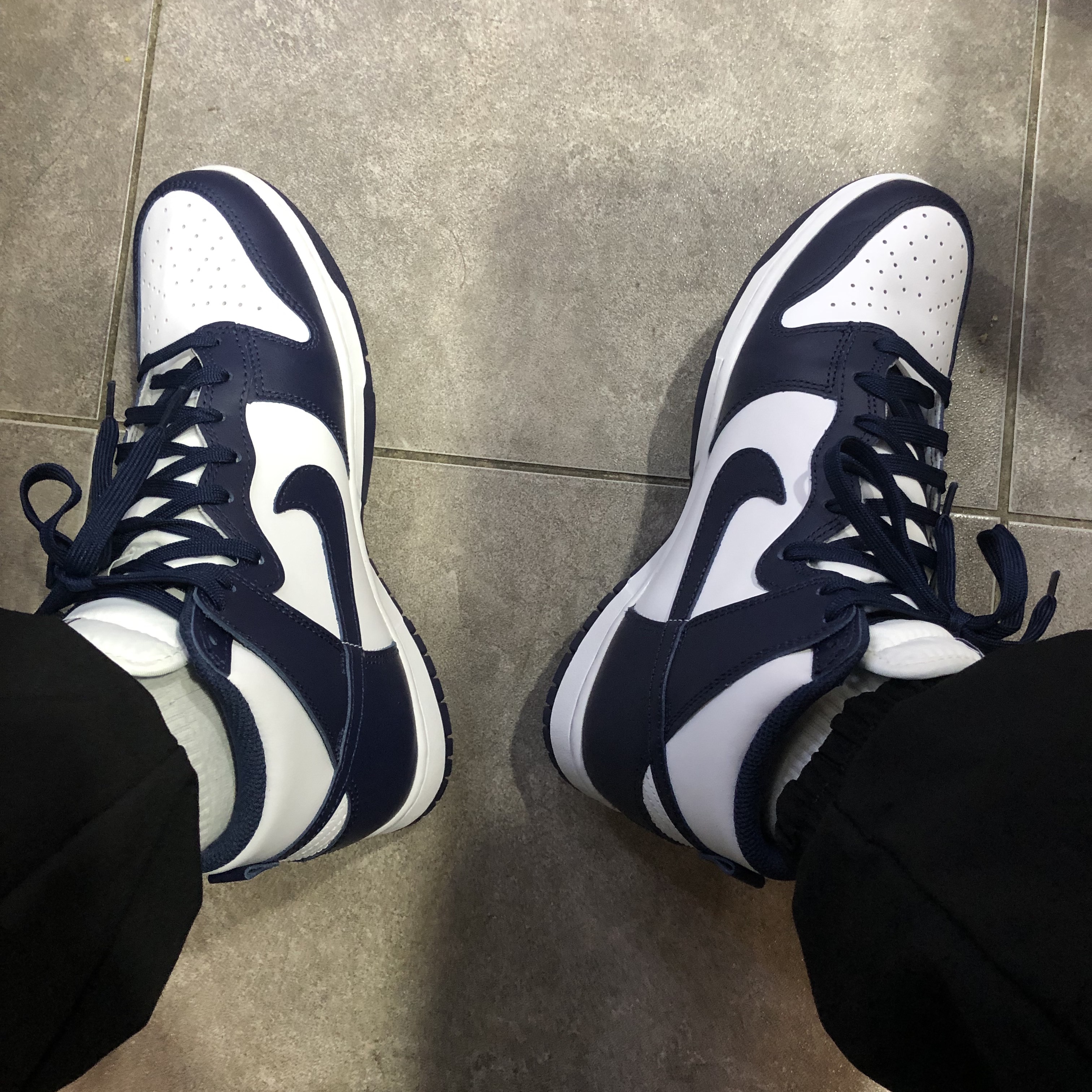 Nike Dunk High Retro Championship Navy, Nike x Ambush Dunk High Deep Royal Blue 착용 스타일 - 2