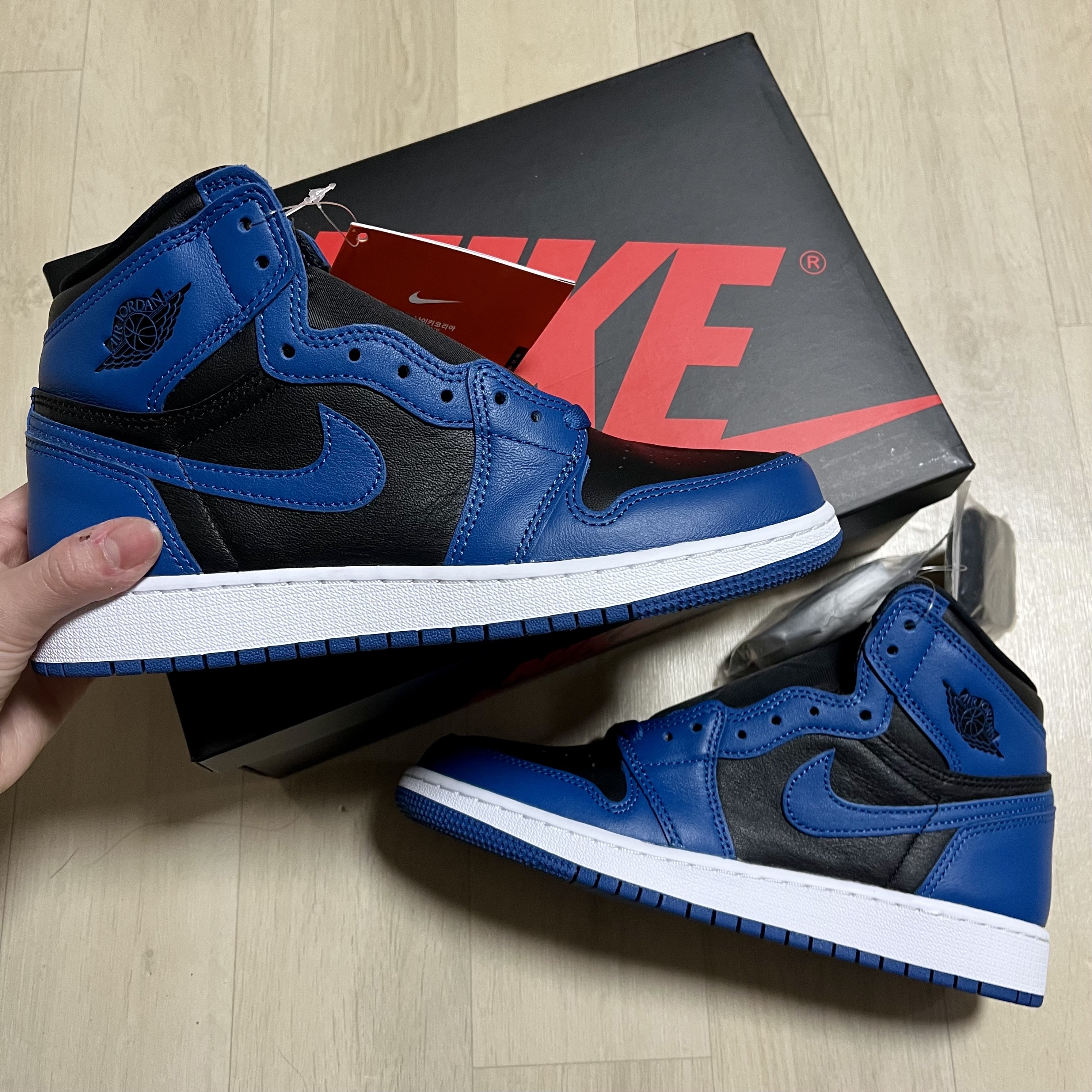 (GS) Jordan 1 Retro High OG Dark Marina Blue 착용 스타일