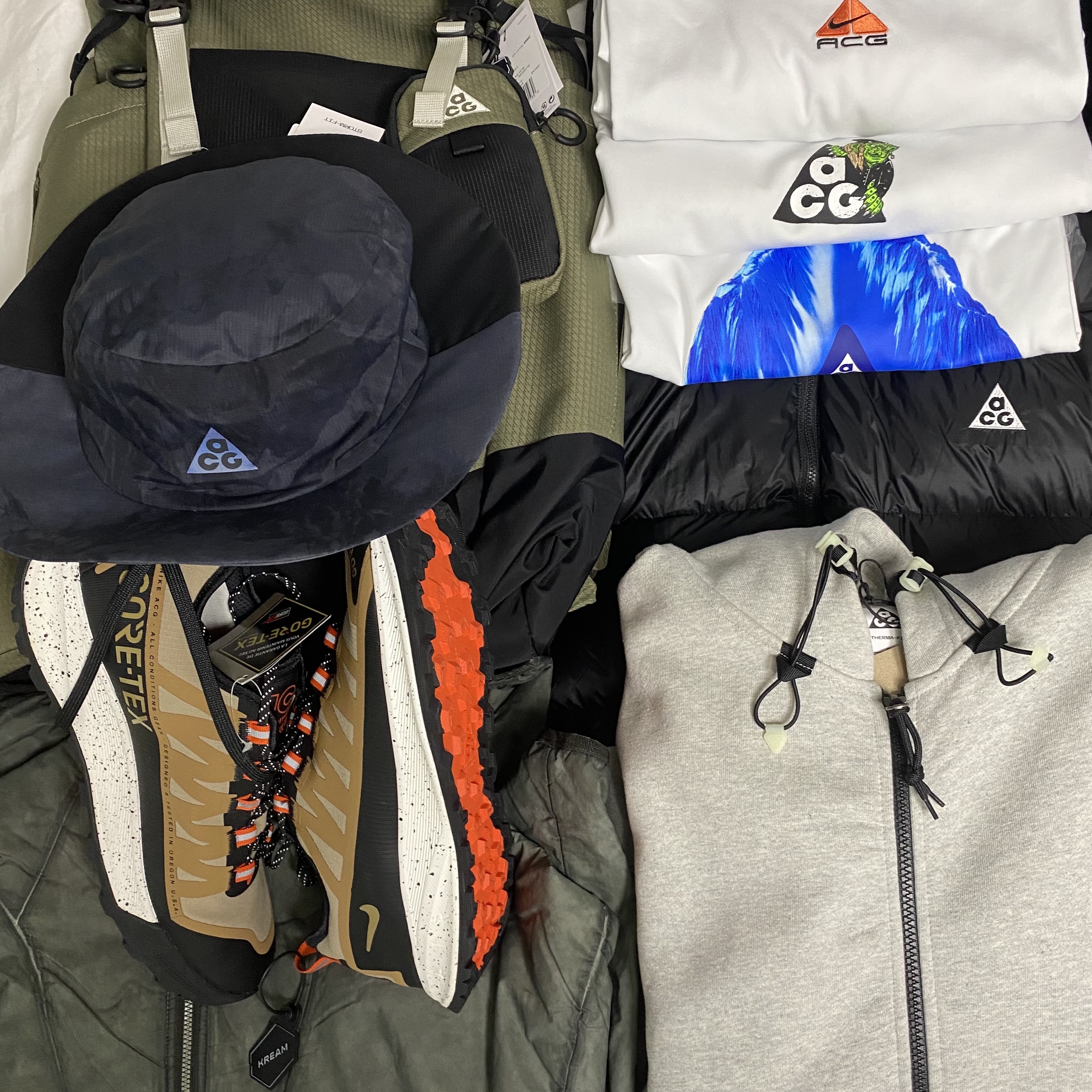 Nike ACG Therma-Fit ADV Lunar Lake Puffer Jacket Black - US/EU, Nike ACG Therma-Fit Fleece Full Zip Hoodie Airora Grey Heather - Asia 착용 스타일 - 4