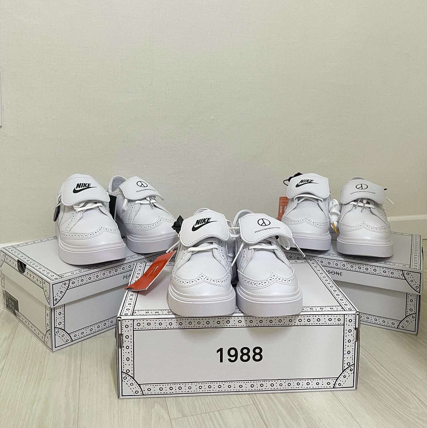 Nike x Peaceminusone Kwondo1 White 착용 스타일 - 1