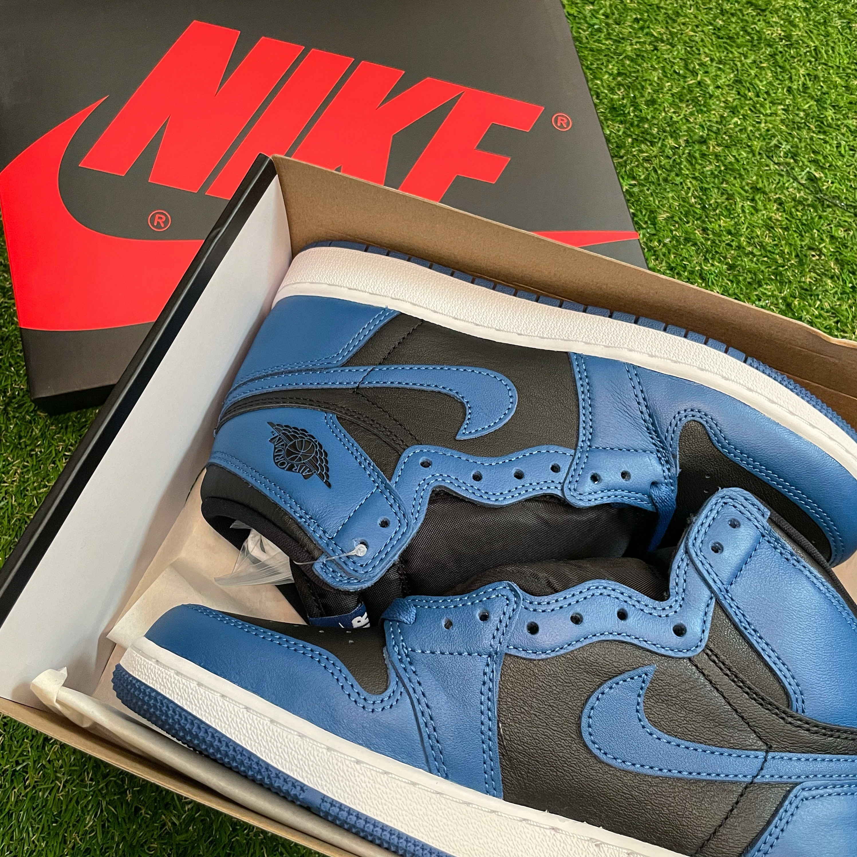 Jordan 1 Retro High OG Dark Marina Blue, (GS) Jordan 1 Retro High OG Dark Marina Blue 착용 스타일