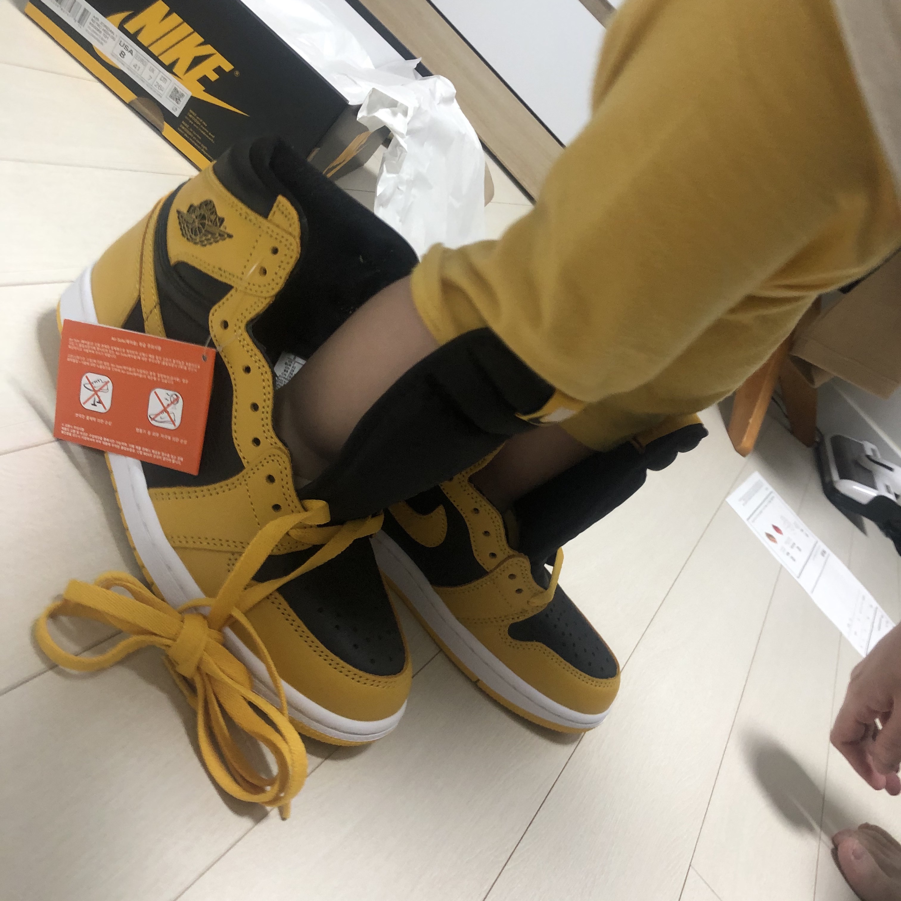Jordan 1 Retro High OG Pollen 착용 스타일 - 5