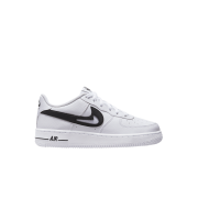 (GS) Nike Air Force 1 Cut Out Swoosh White Black