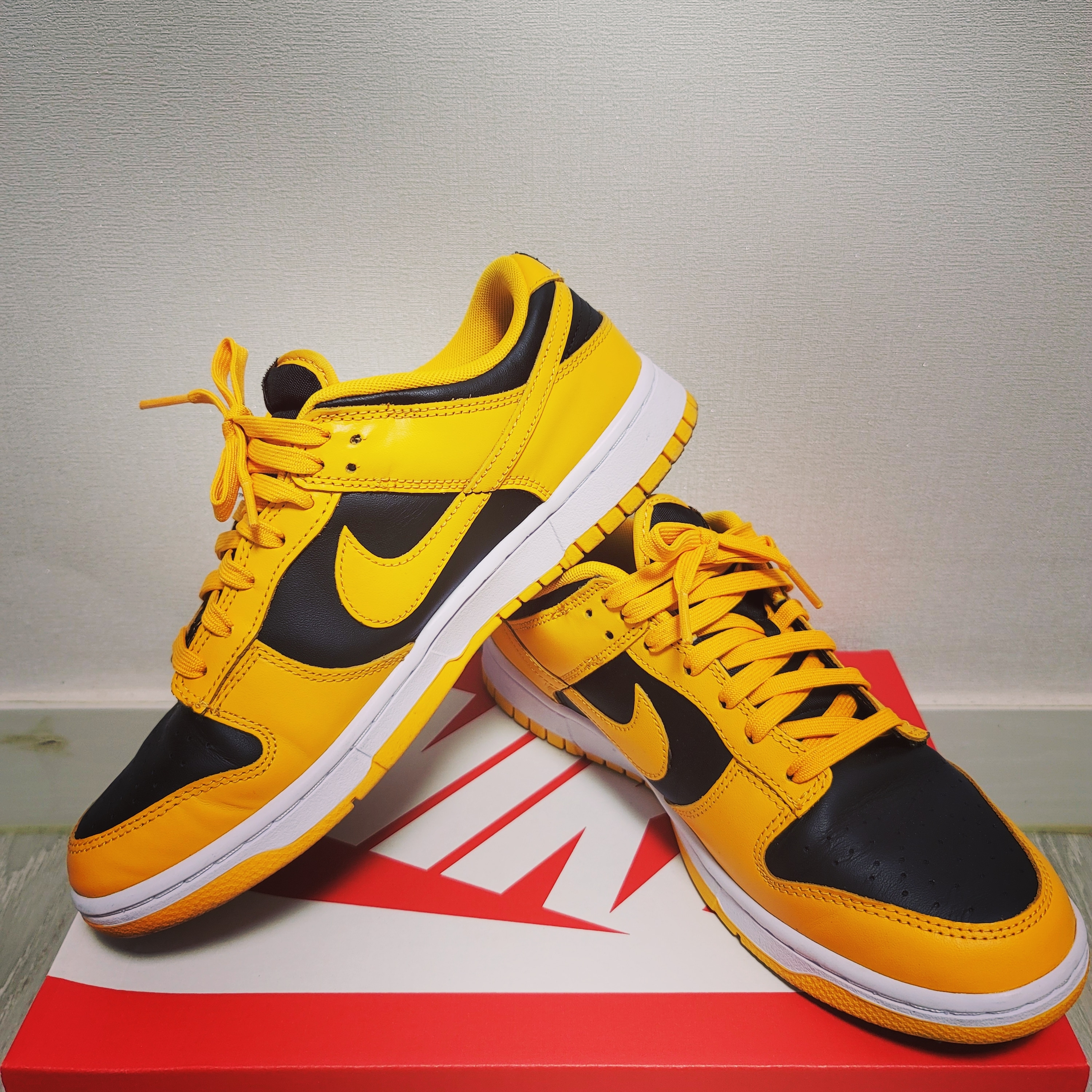 Nike Dunk Low Retro Championship Goldenrod 착용 스타일