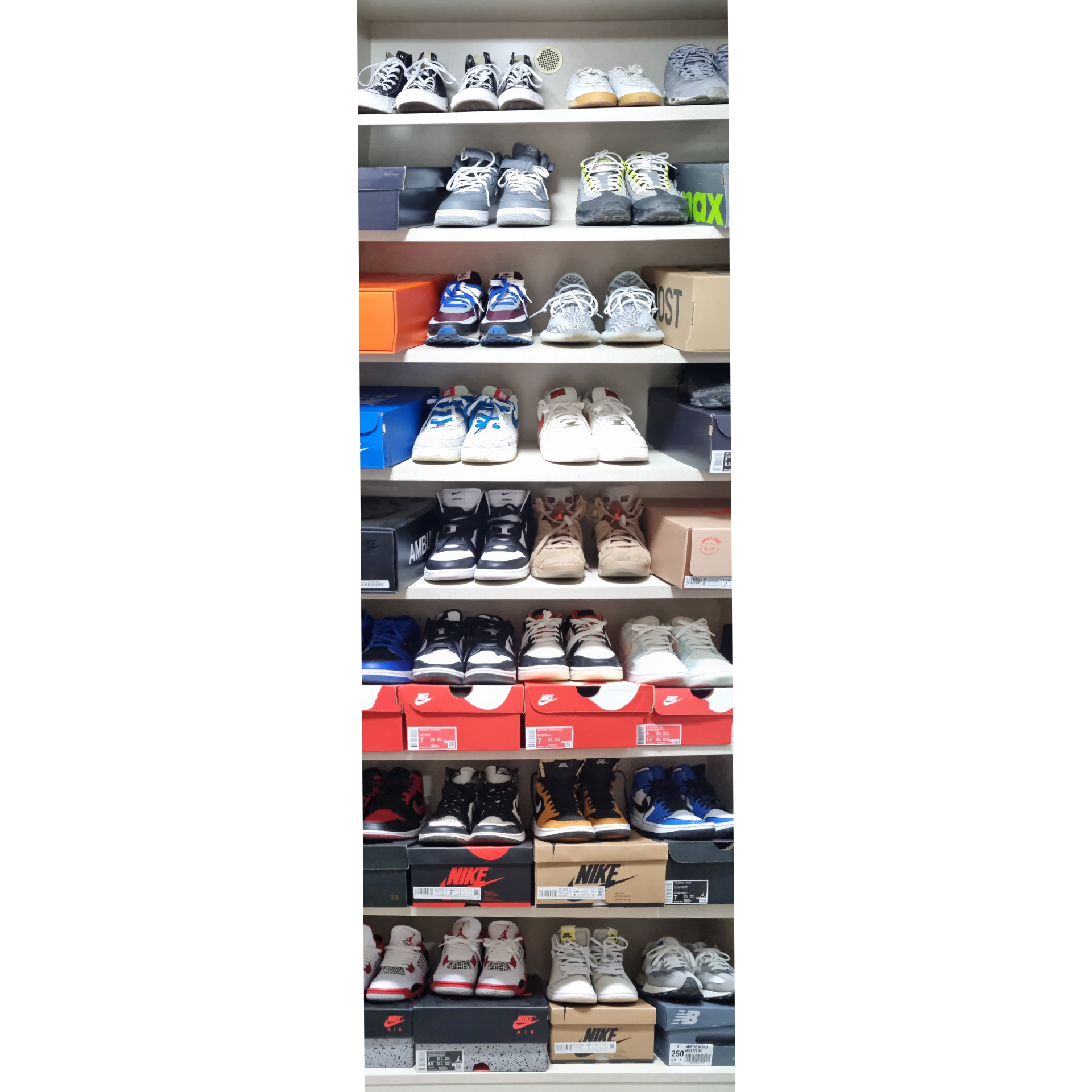 Jordan 6 x Travis Scott Retro SP British Khaki, Nike x Ambush Dunk High Black 착용 스타일 - 1