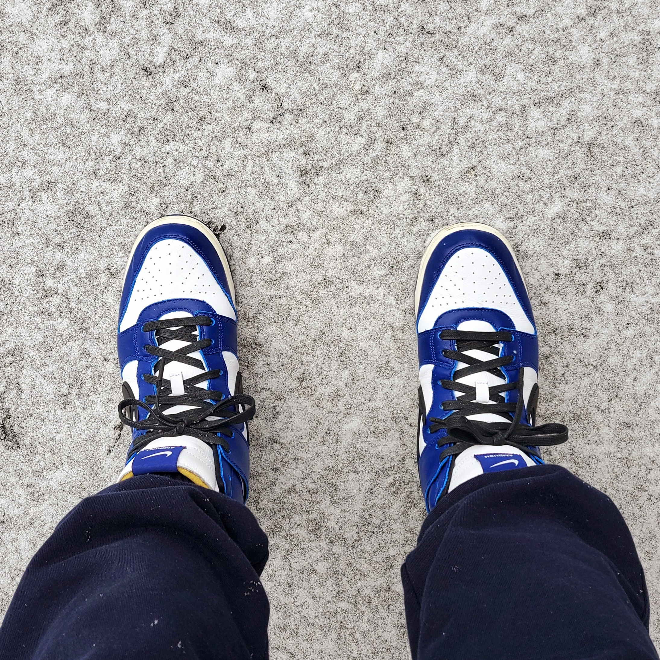 Nike x Ambush Dunk High Deep Royal Blue 착용 스타일 - 1