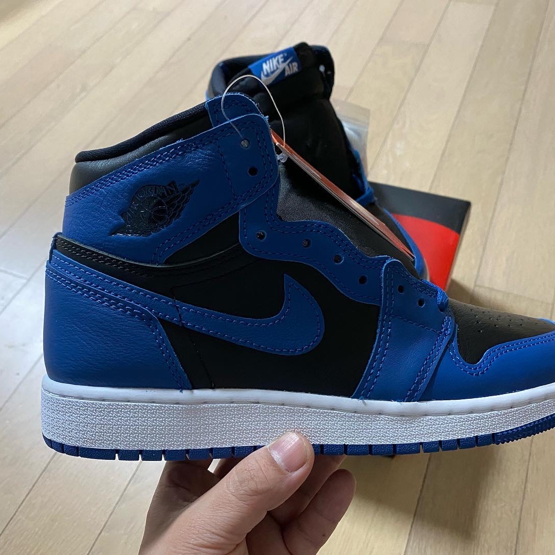 (GS) Jordan 1 Retro High OG Dark Marina Blue 착용 스타일 - 1