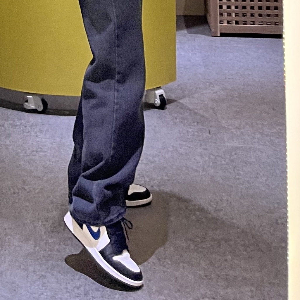 (GS) Jordan 1 Mid Racer Blue 착용 스타일 - 1