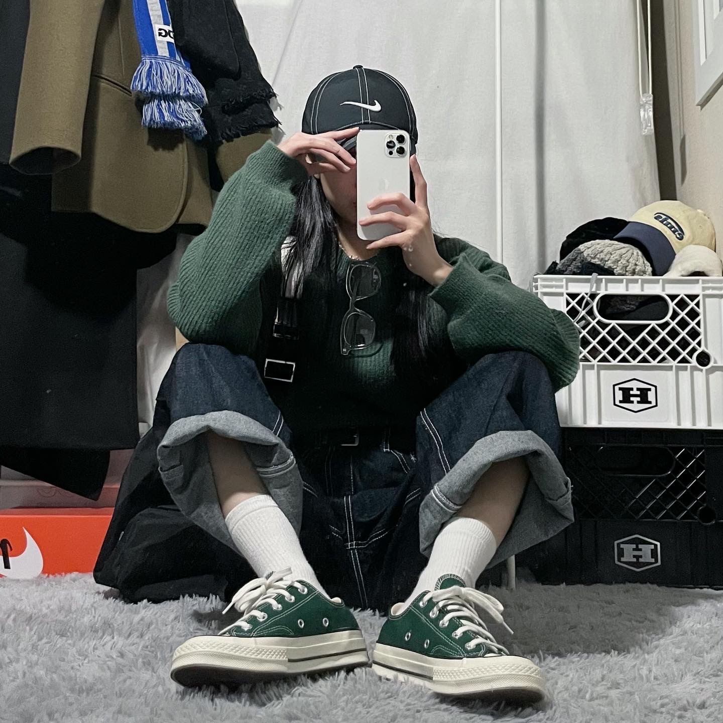 Converse Chuck 70 Ox Midnight Clover 착용 스타일