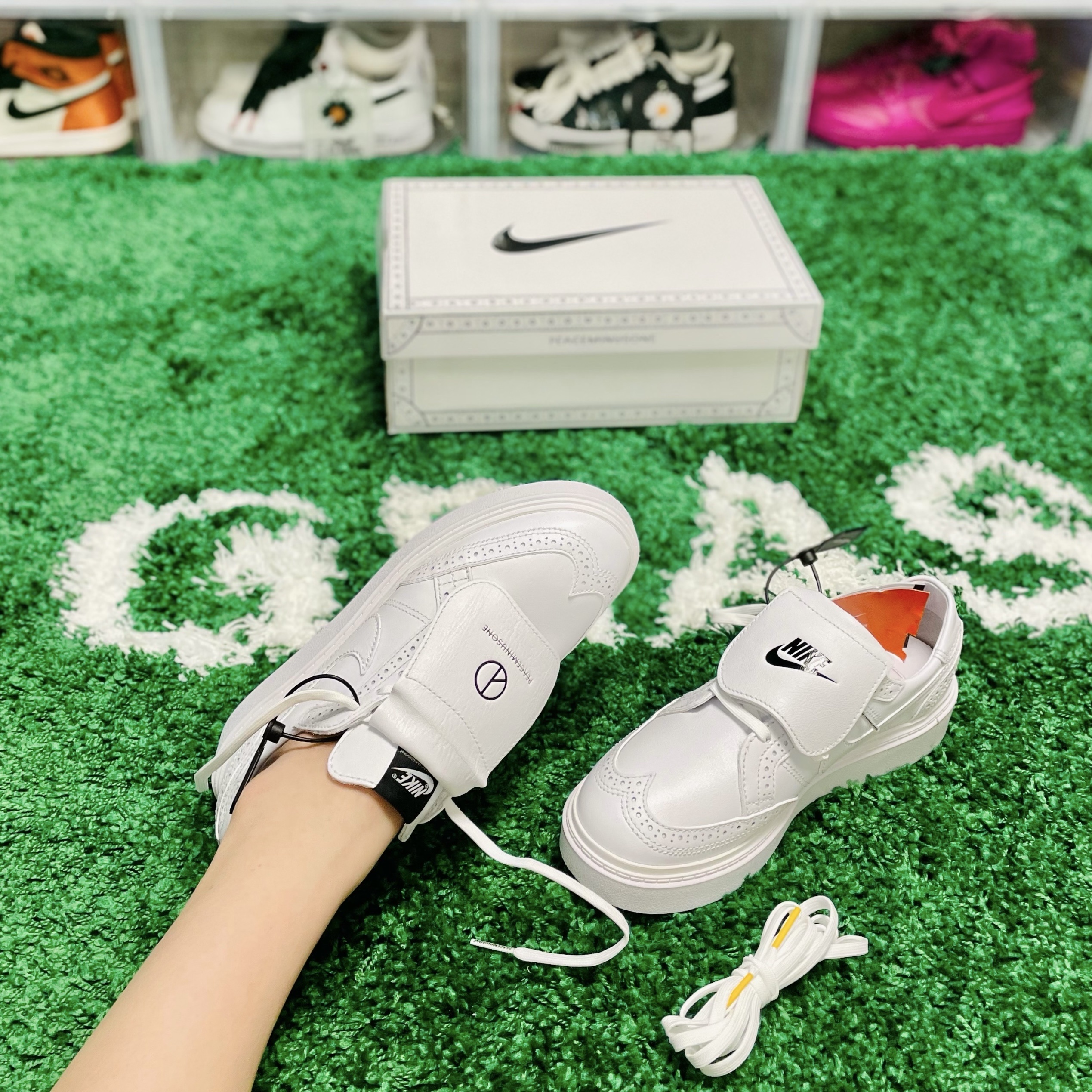 Nike x Peaceminusone Kwondo1 White 착용 스타일