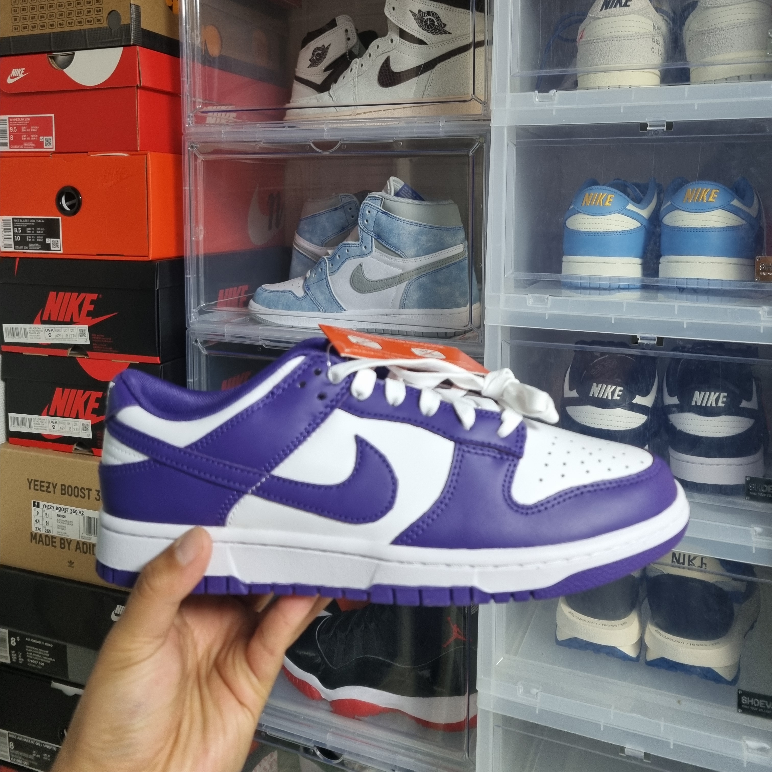 Nike Dunk Low Retro Championship Court Purple 착용 스타일
