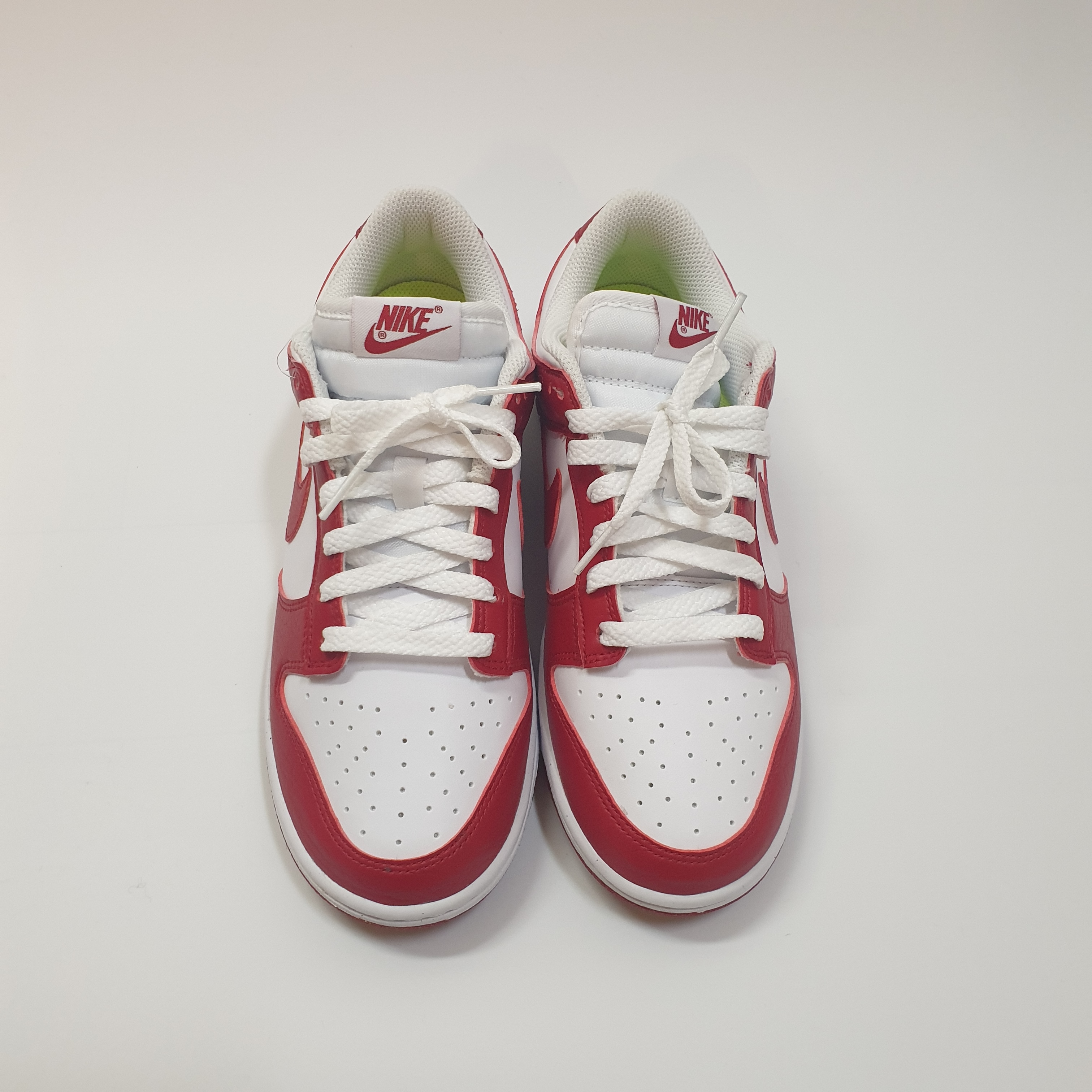 (W) Nike Dunk Low Next Nature Gym Red, Jordan 1 Low Gym Red White 착용 스타일 - 3