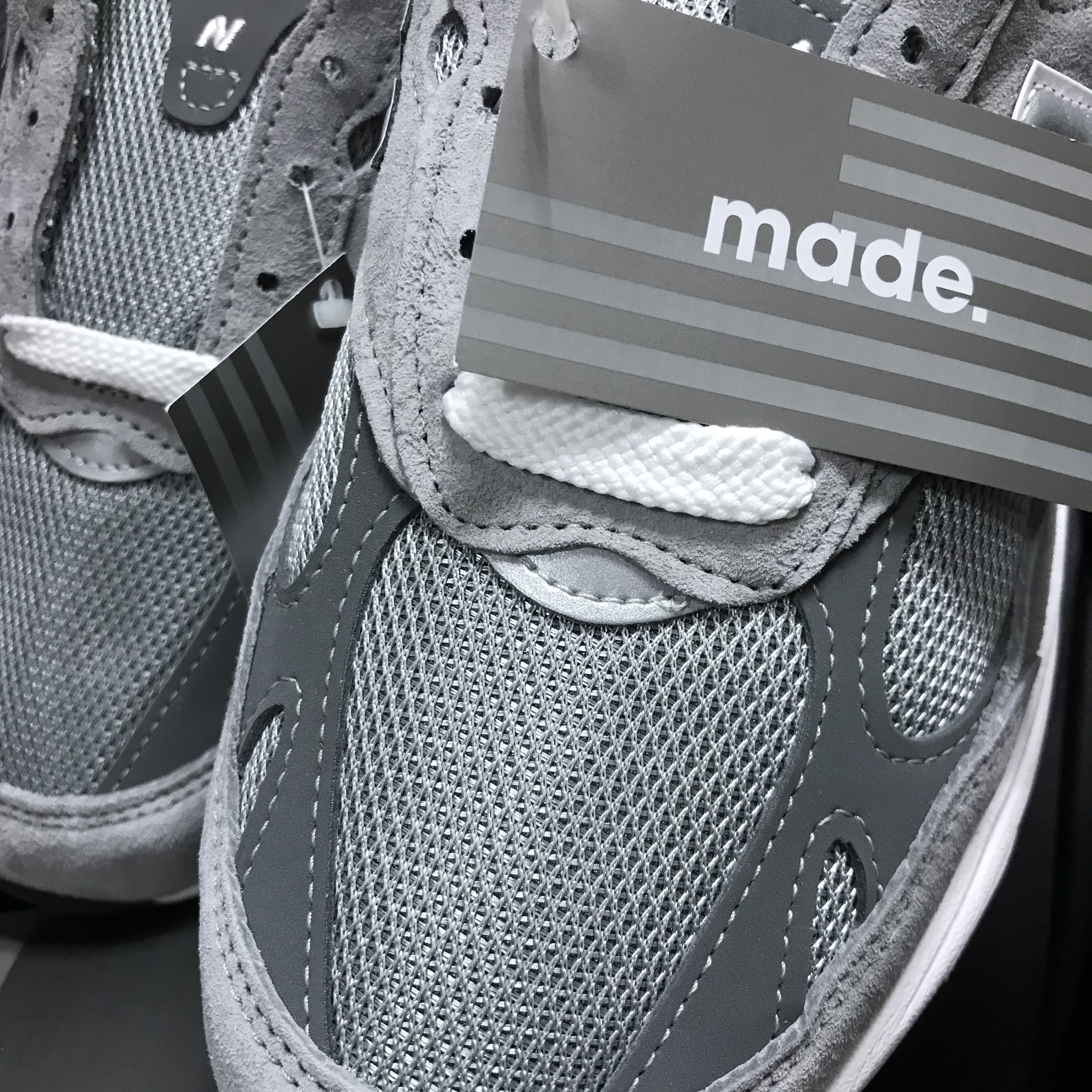 New Balance 993 Made in USA Grey - 2E Wide 착용 스타일 - 1