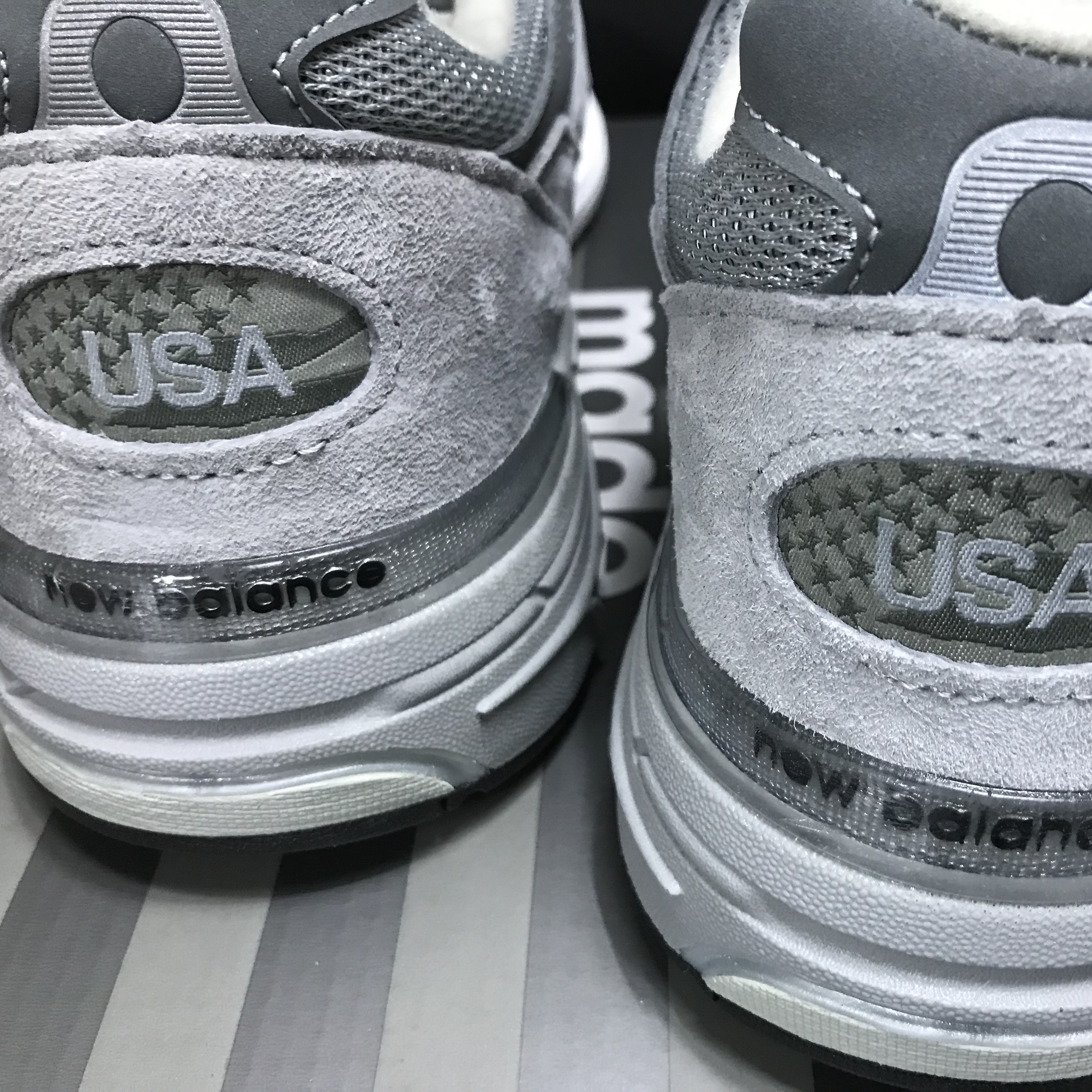 New Balance 993 Made in USA Grey - 2E Wide 착용 스타일 - 2
