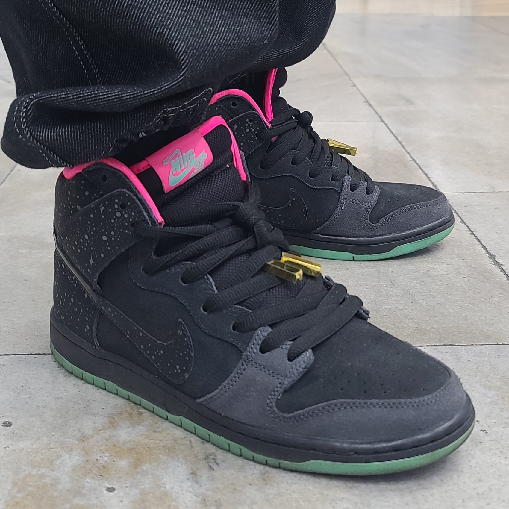 Nike Dunk SB High Premier Northern Lights 착용 스타일