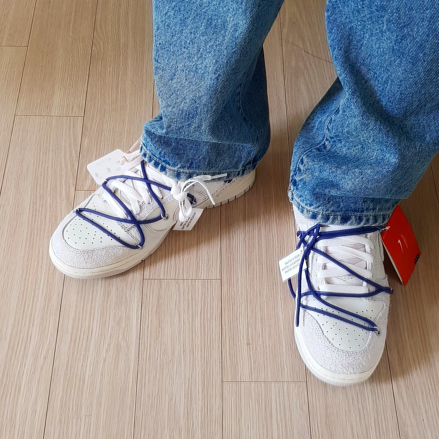 Nike x Off-White Dunk Low The 50 - Lot 18 착용 스타일 - 2